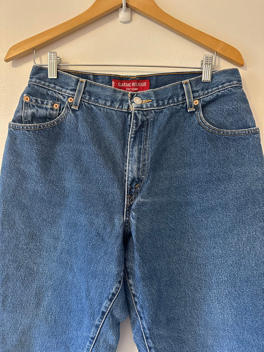 Levi's Vintage 550 Classic Relaxed Fit High Rise Blue Jeans | Size 14