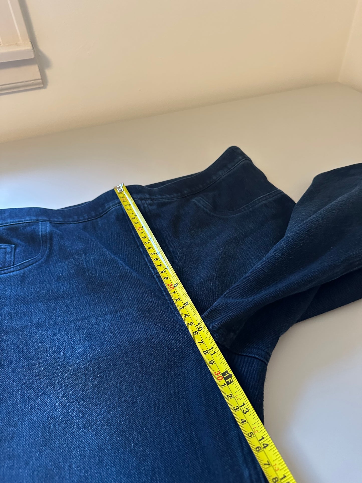 SPANX Jean-ish Ankle Leggings in Twilight Rinse | Size XL