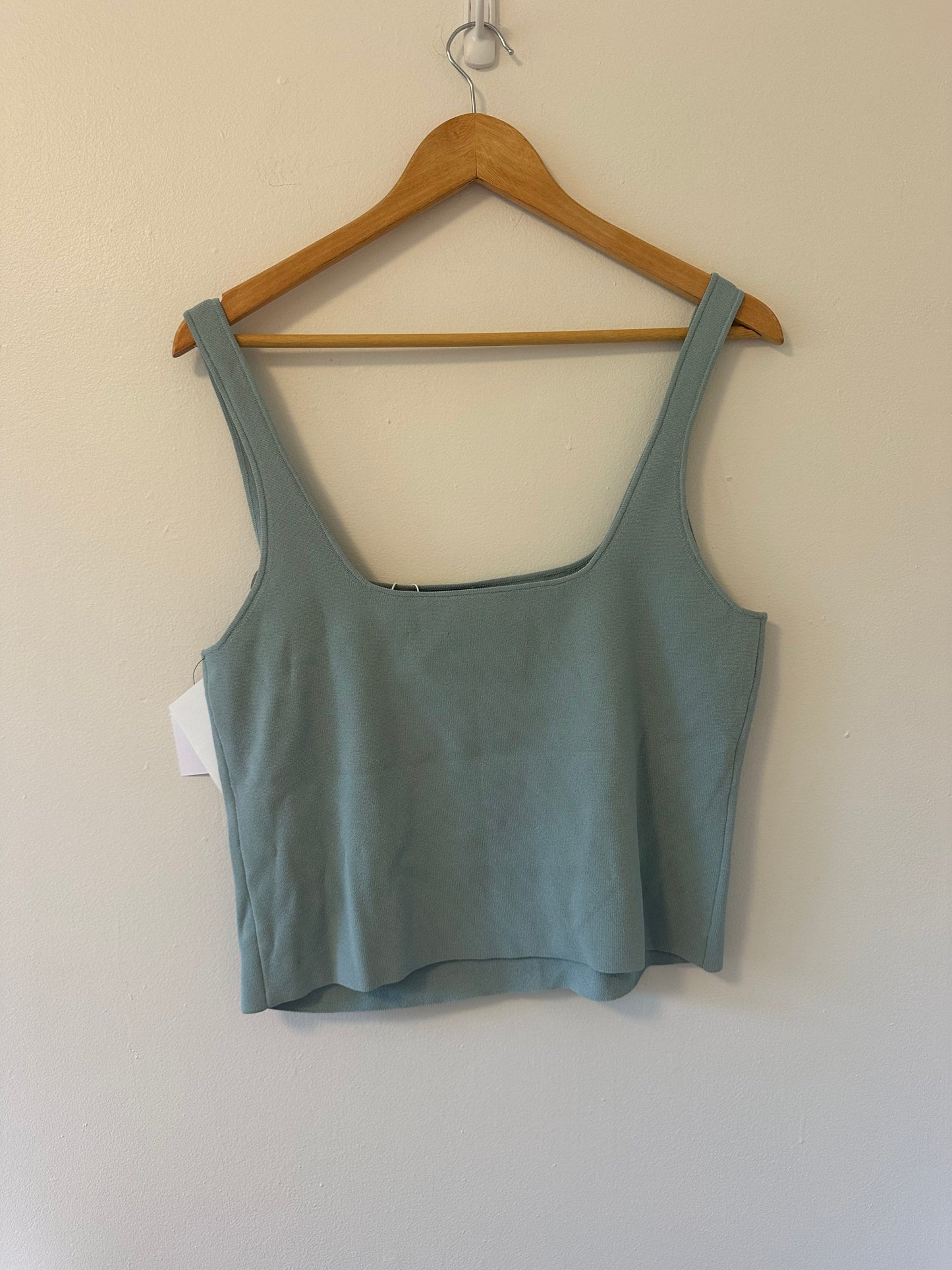 NWT Vince Square Neck Tank Top Stretch in Light Blue - Size XL