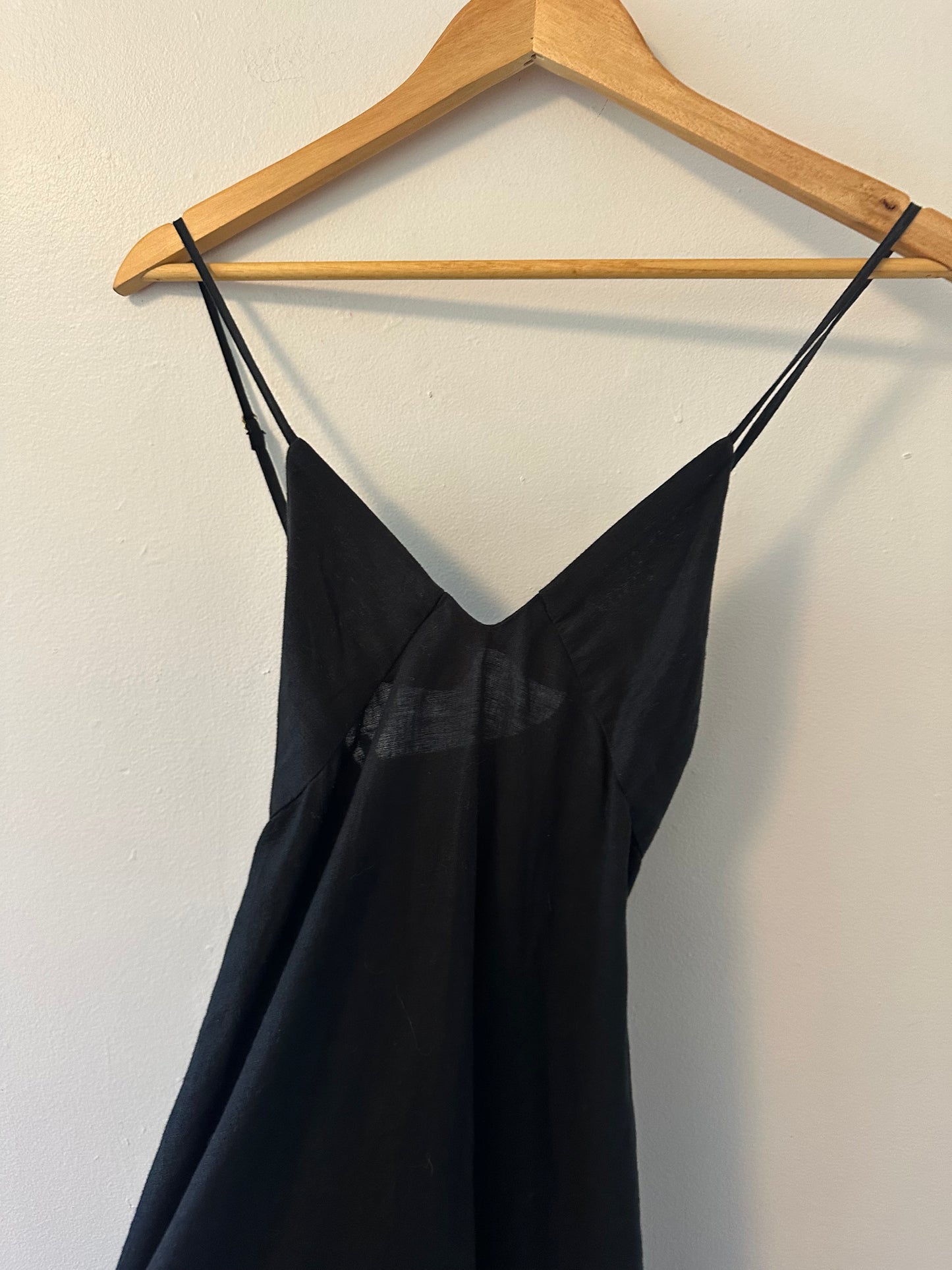 J. Crew Cross Back Beach Maxi Dress in Linen Cotton Blend | Size Small