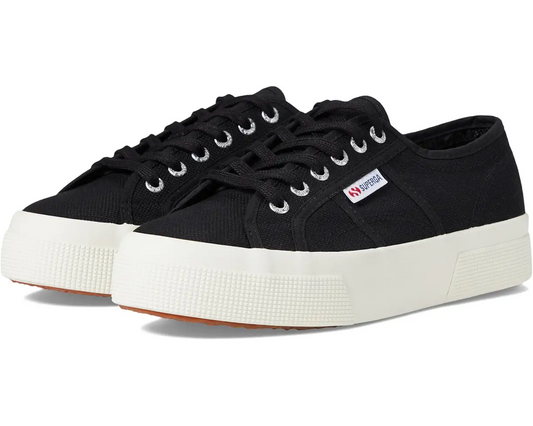Superga Black 2740 Platform Sneakers Size 8