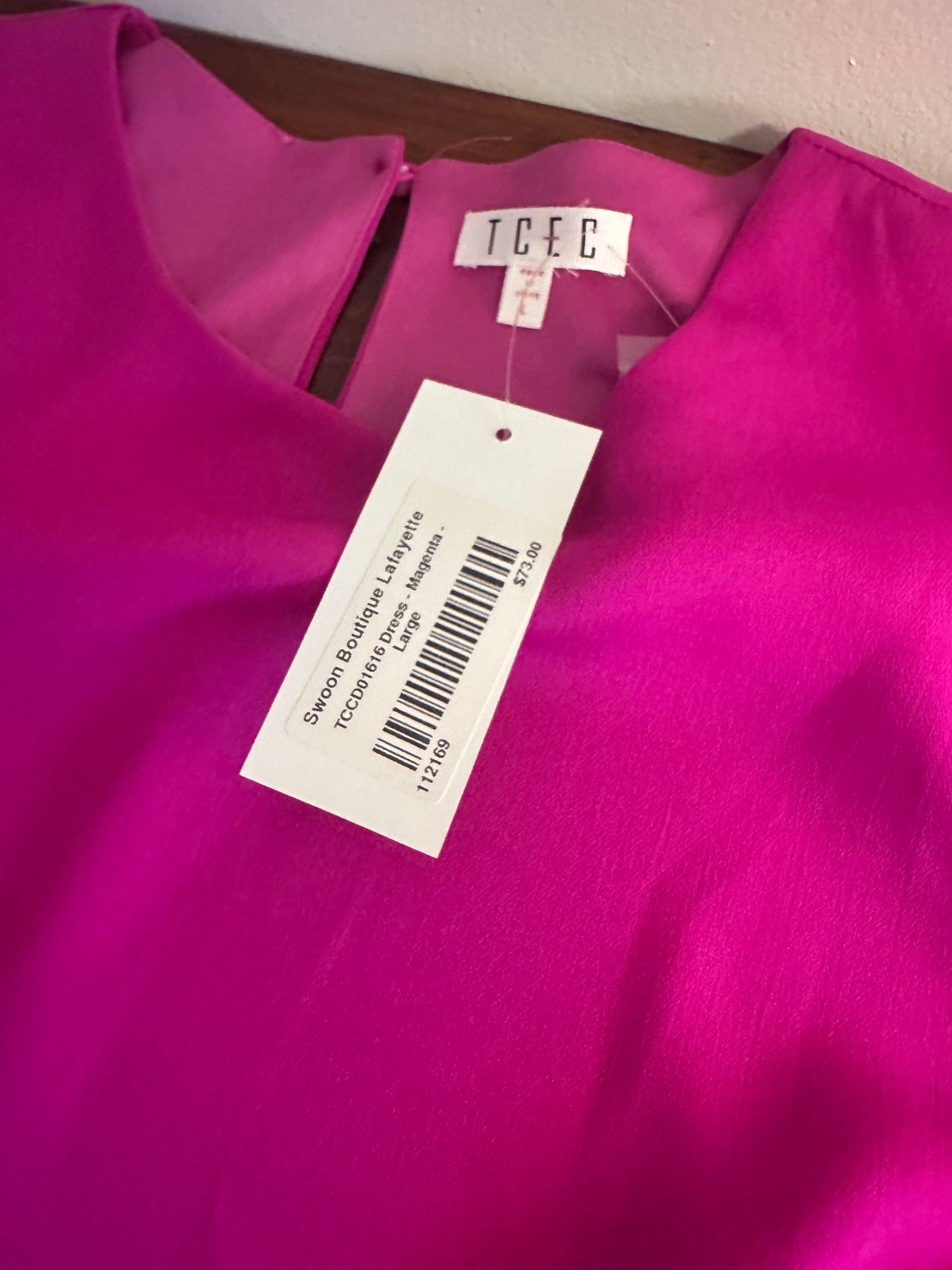 NWT Women's Pink Ruffle Sleeve Mini Dress Size Large