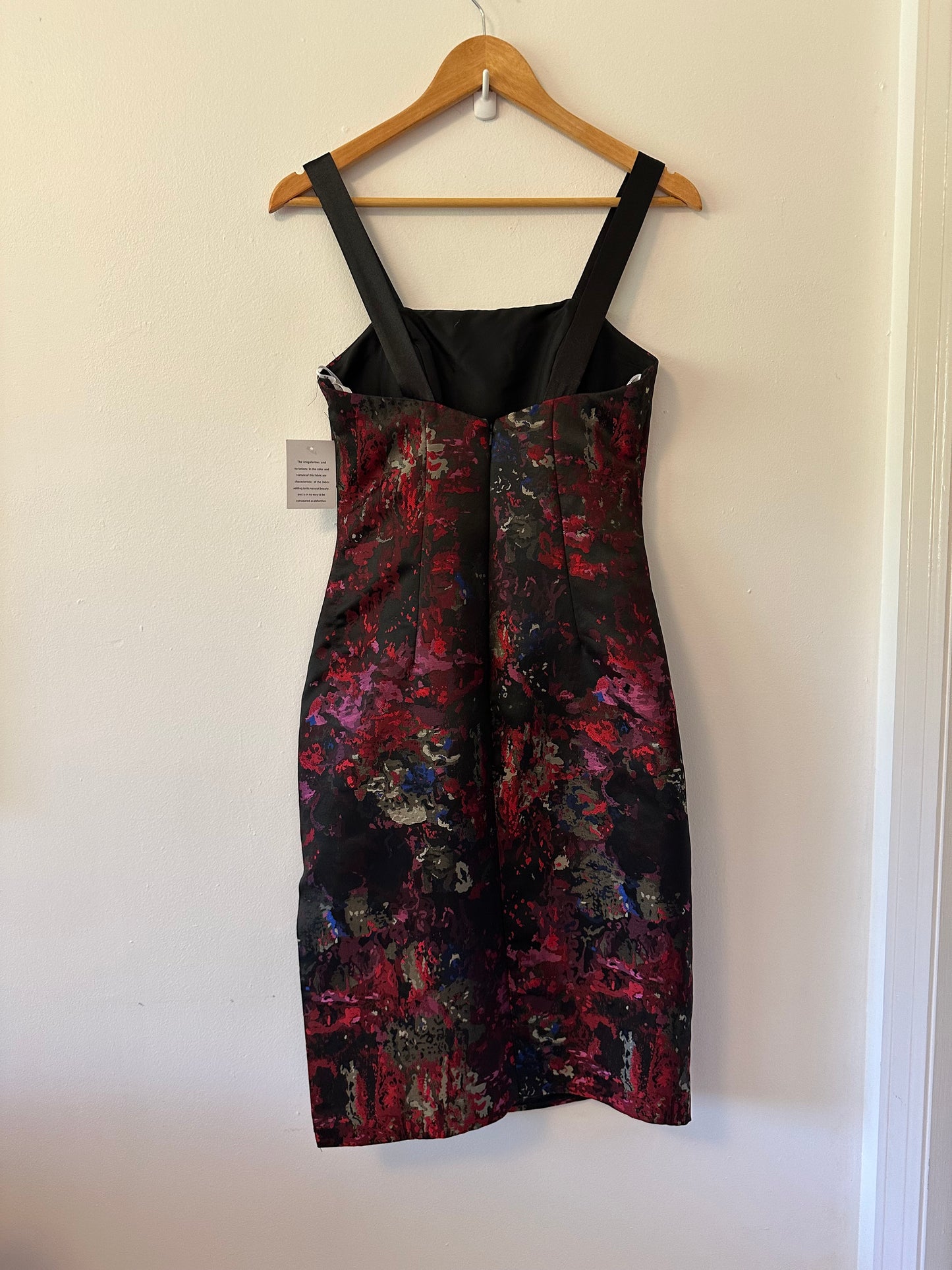 DB Studio NWT Black and Red Brocade Mini Dress | Size 4
