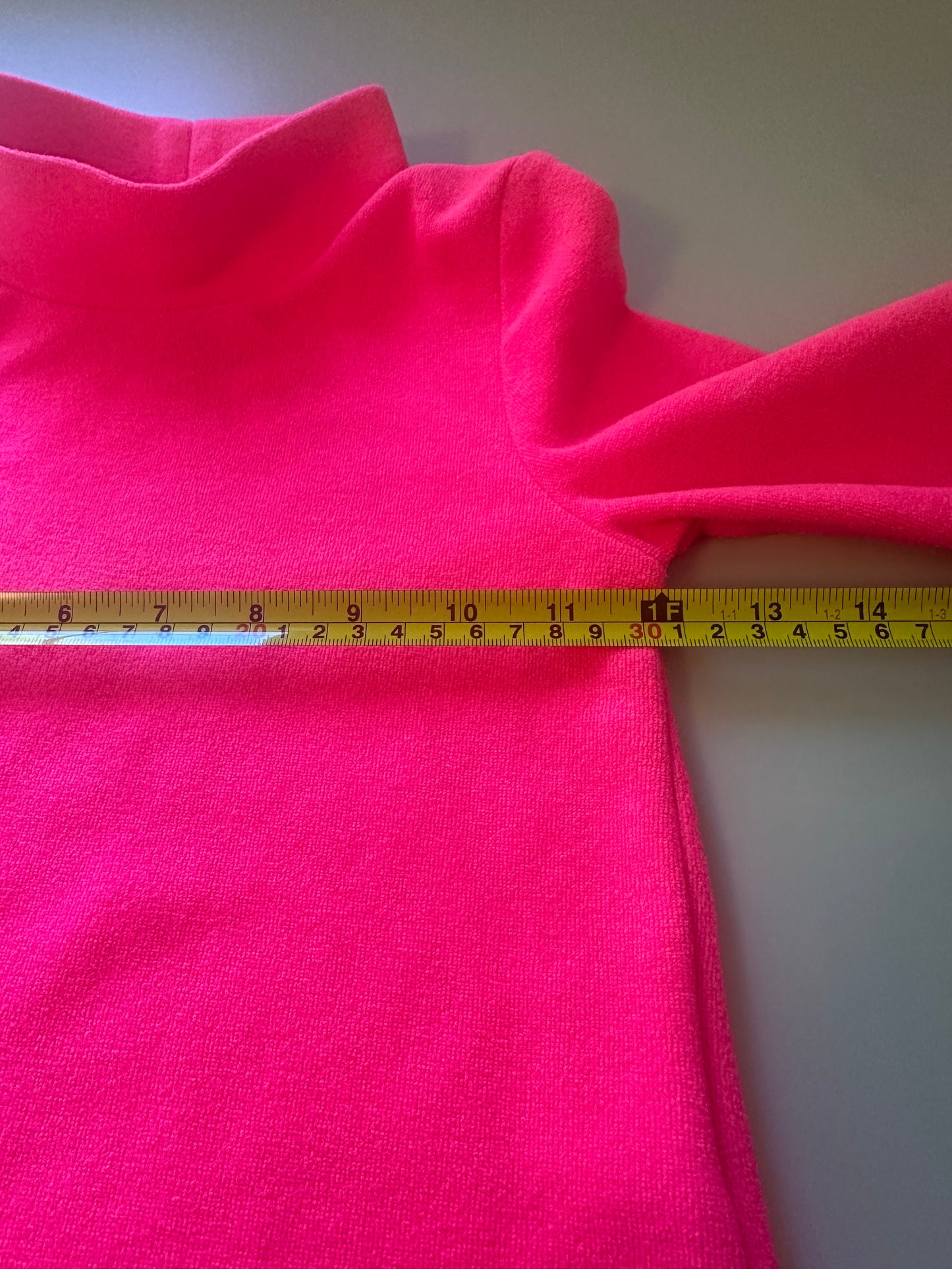 Dudley Stephens Neon Pink Toddler Turtleneck in Vello Fleece | Size 2T