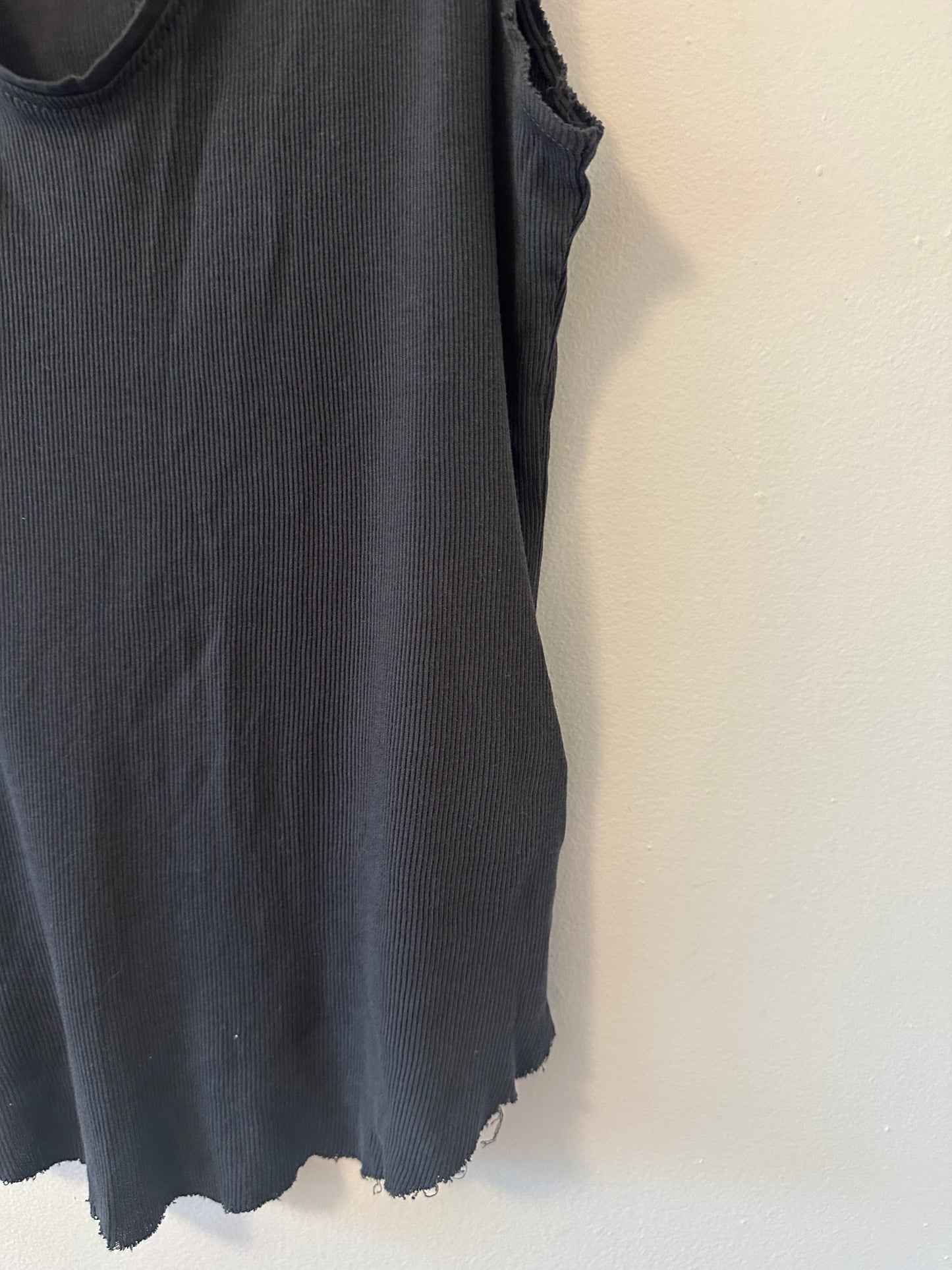 Nation LTD Charcoal Grey Ribbed Tank Top - Size Medium