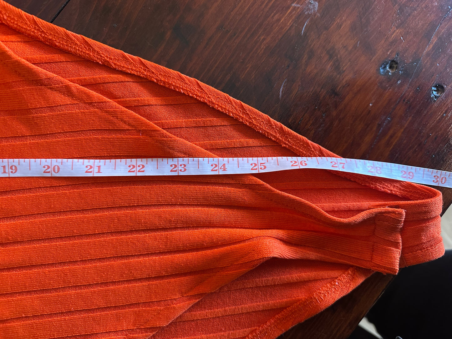 Zara Ribbed Bodysuit in Orange - Size Small