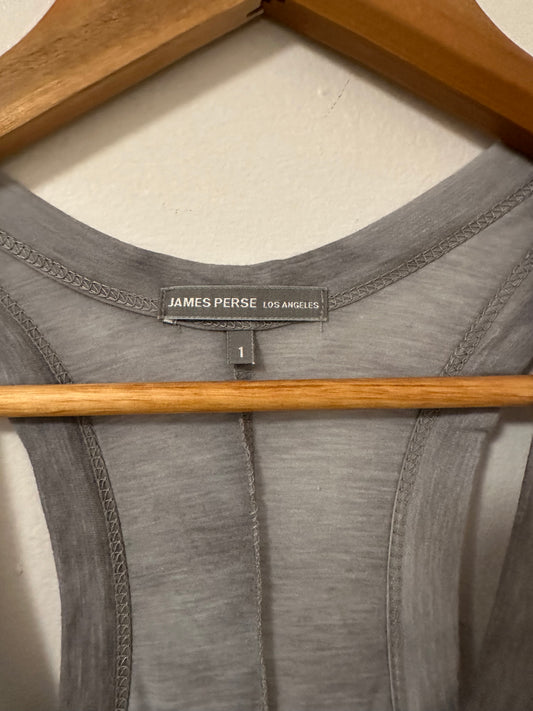 James Perse Gray Racerback Tie-Dye Maxi Dress | Size Small