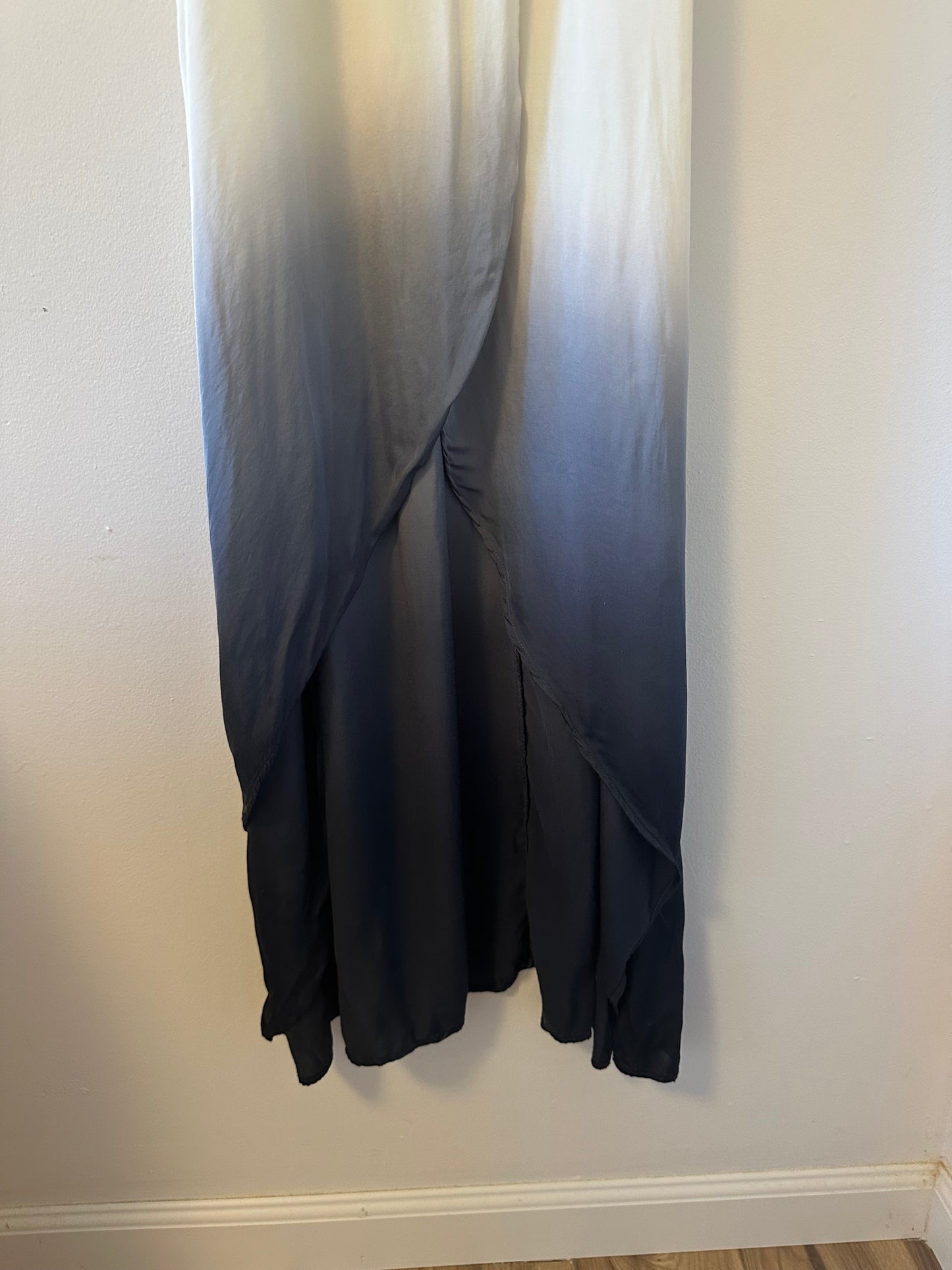 Stark X - Ombré Gradient Maxi Dress with Faux Wrap and Front Slit | Size Small