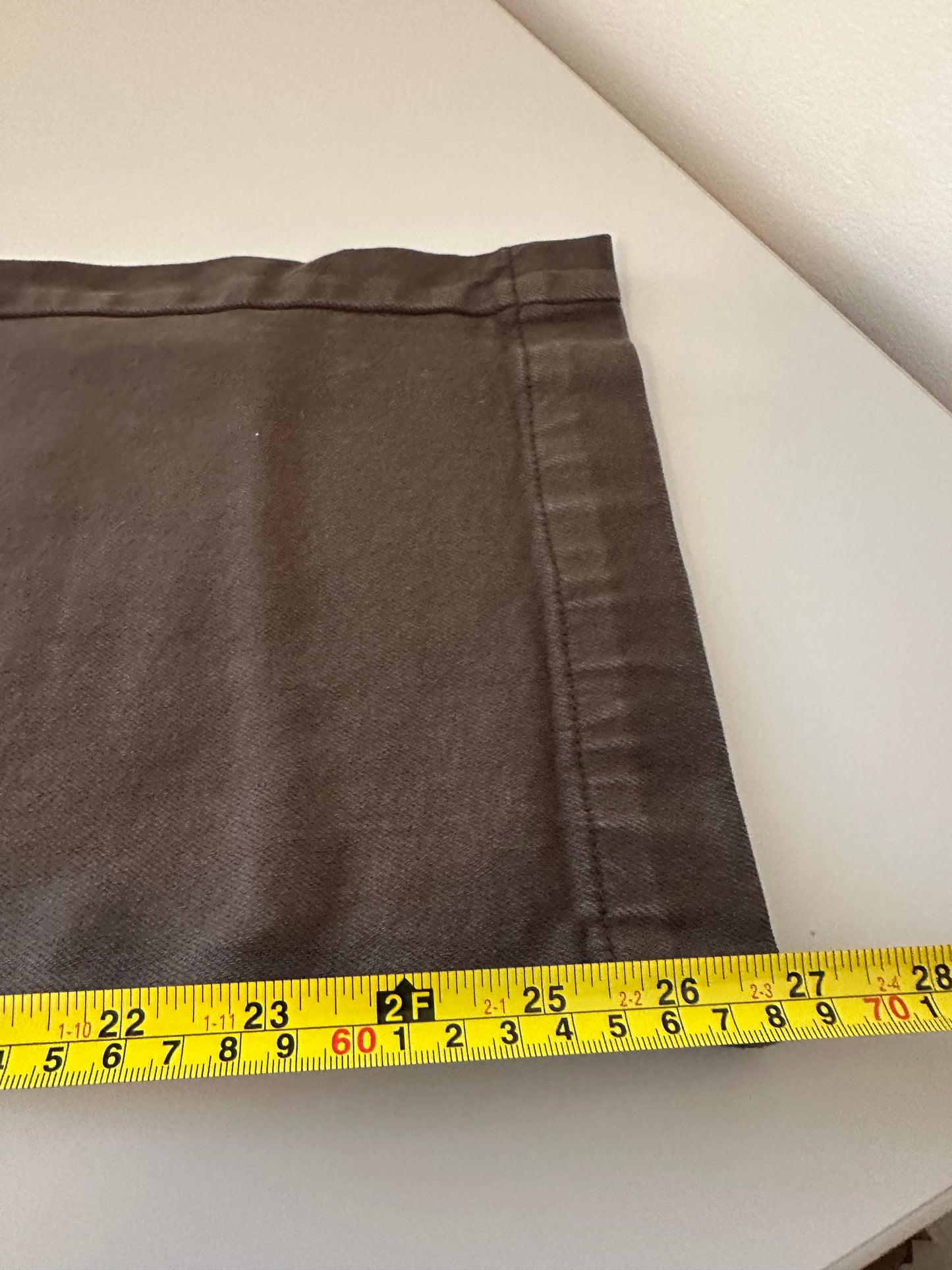 Just Black Brown Denim Patch Pocket Wide Leg Jeans | Size 27