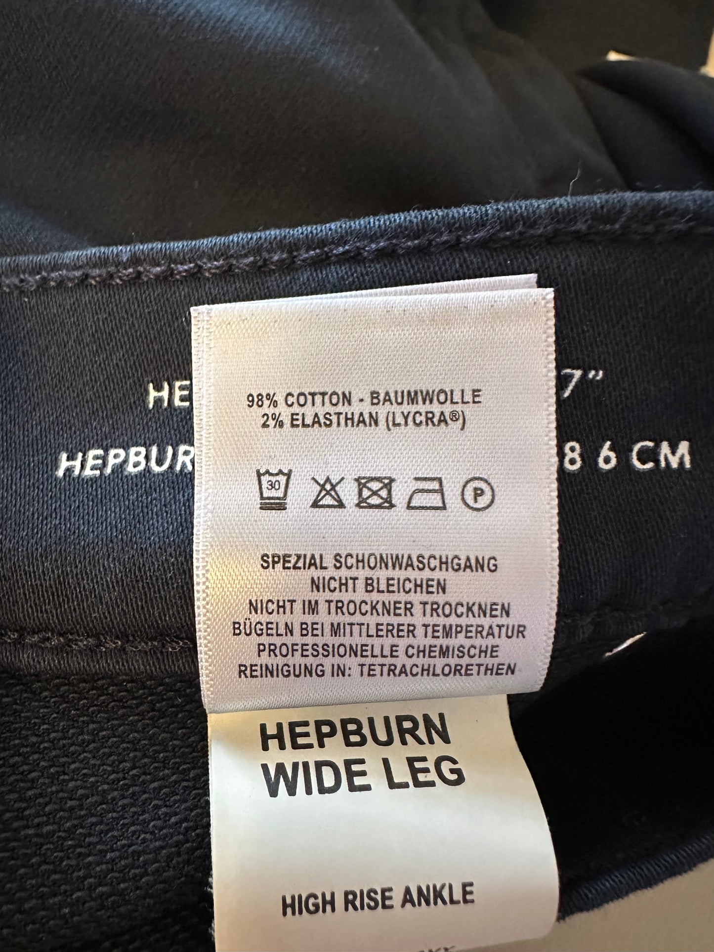 NWT Citizens of Humanity Hepburn Wide Leg Ankle Pants In Navy | Size 25