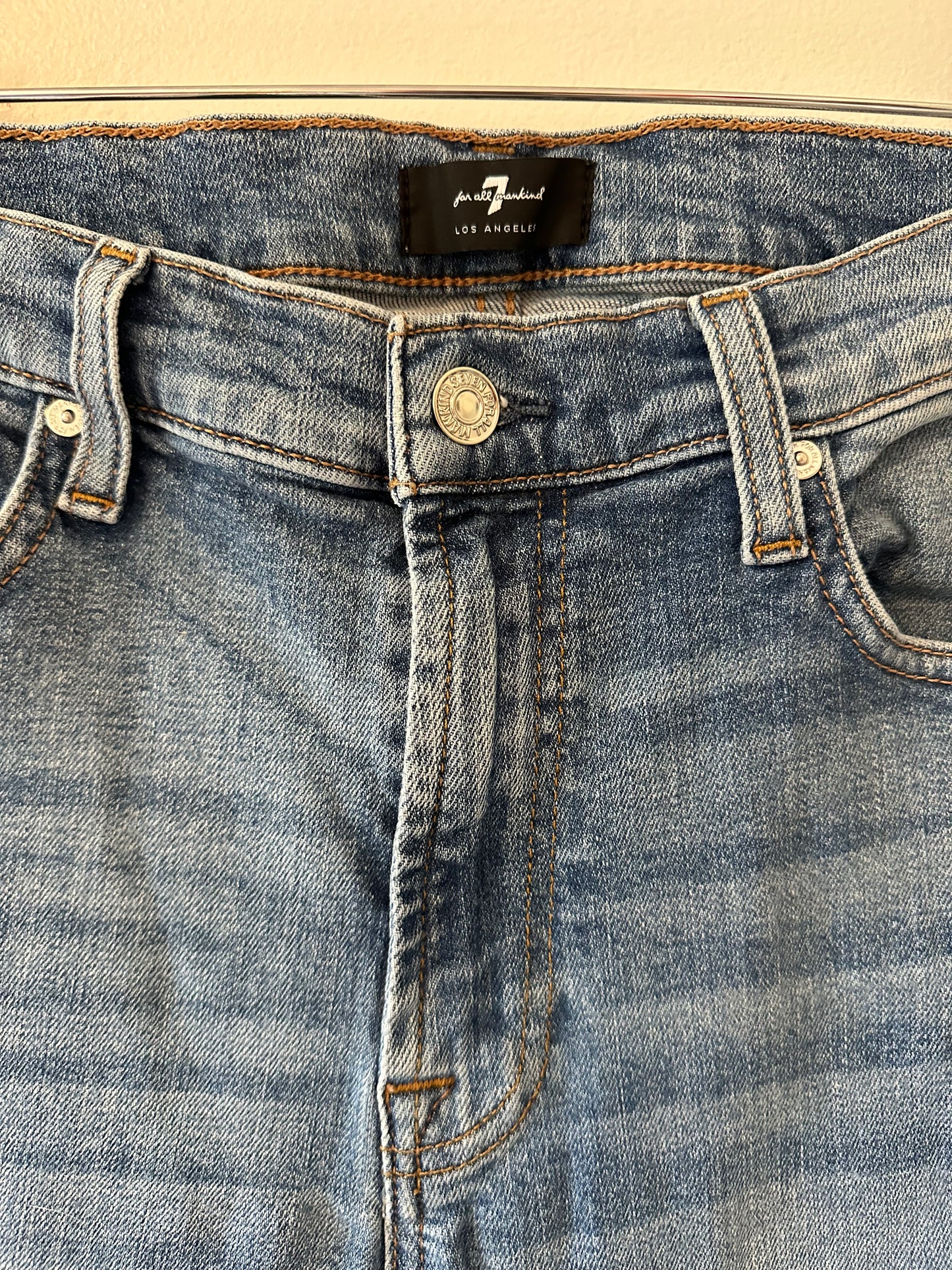 7 For All Mankind High Waist Slim Kick Leg Women's Blue Jeans - Size 30