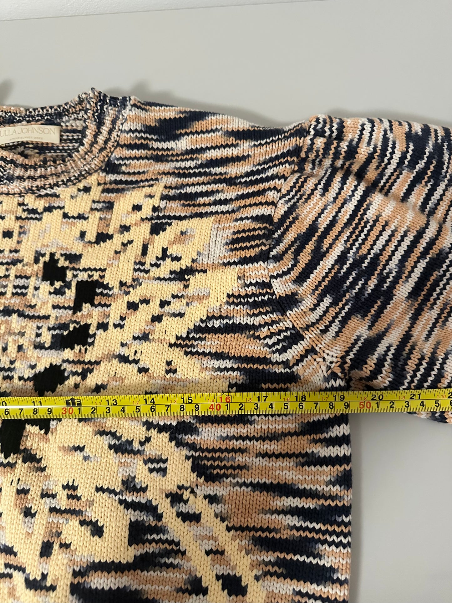 Ulla Johnson Emerson Sunflower Cotton Blend Space Dye Sweater | Size Small