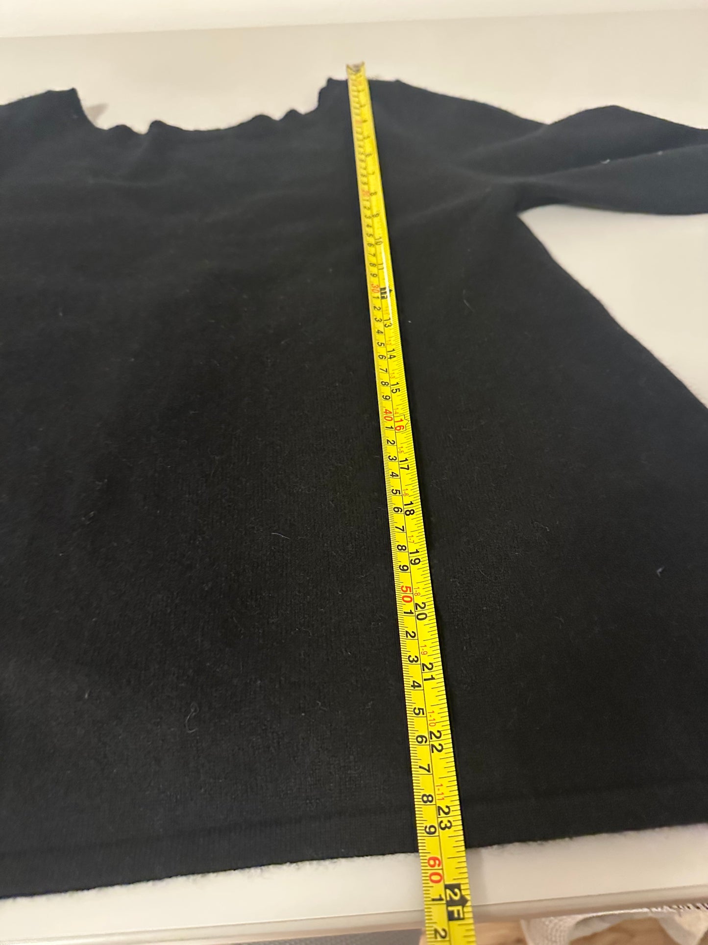 Cortland Park Cashmere Boatneck Sweater with V in the Back in Black | Size XS