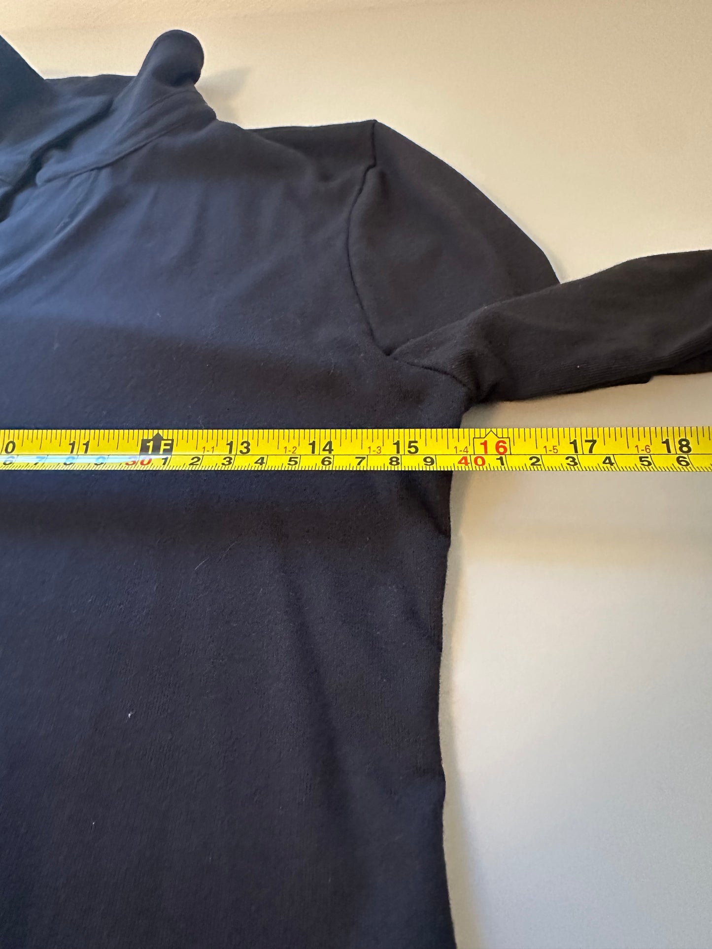 J. Crew Black Button-Up Long Sleeve Collared Top in Refined Rib | Size Small