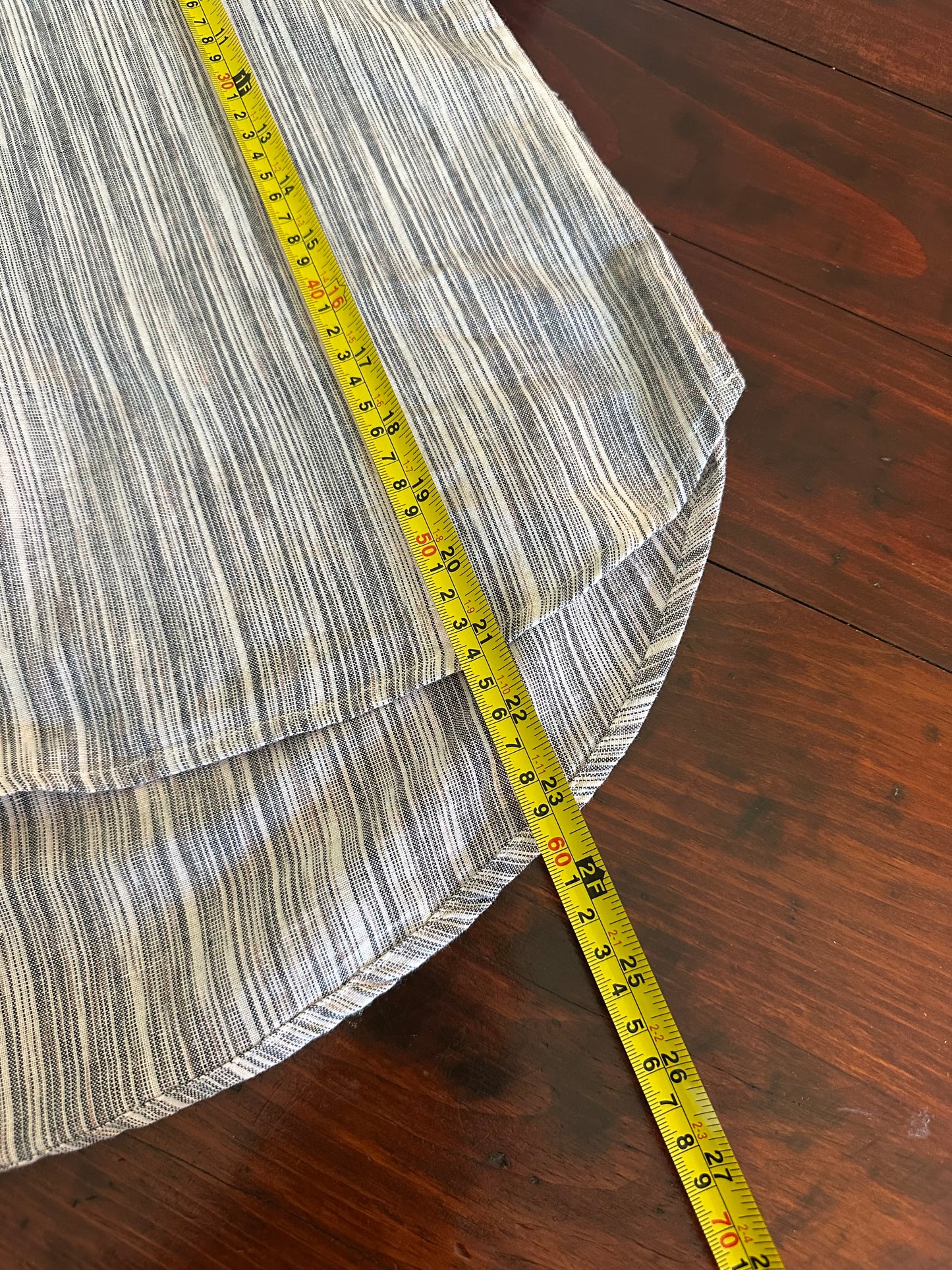 Blue Rain Striped Gray Women's Top - Size Small