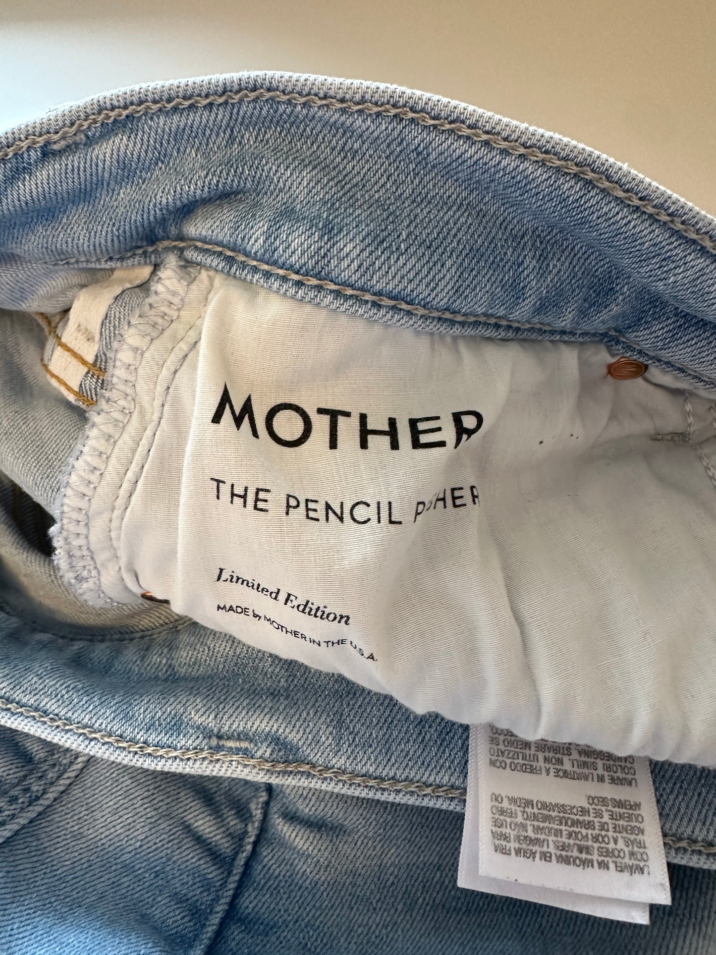 MOTHER The Pencil Pusher Stretch Denim Skirt in Limited Edition | Size 26