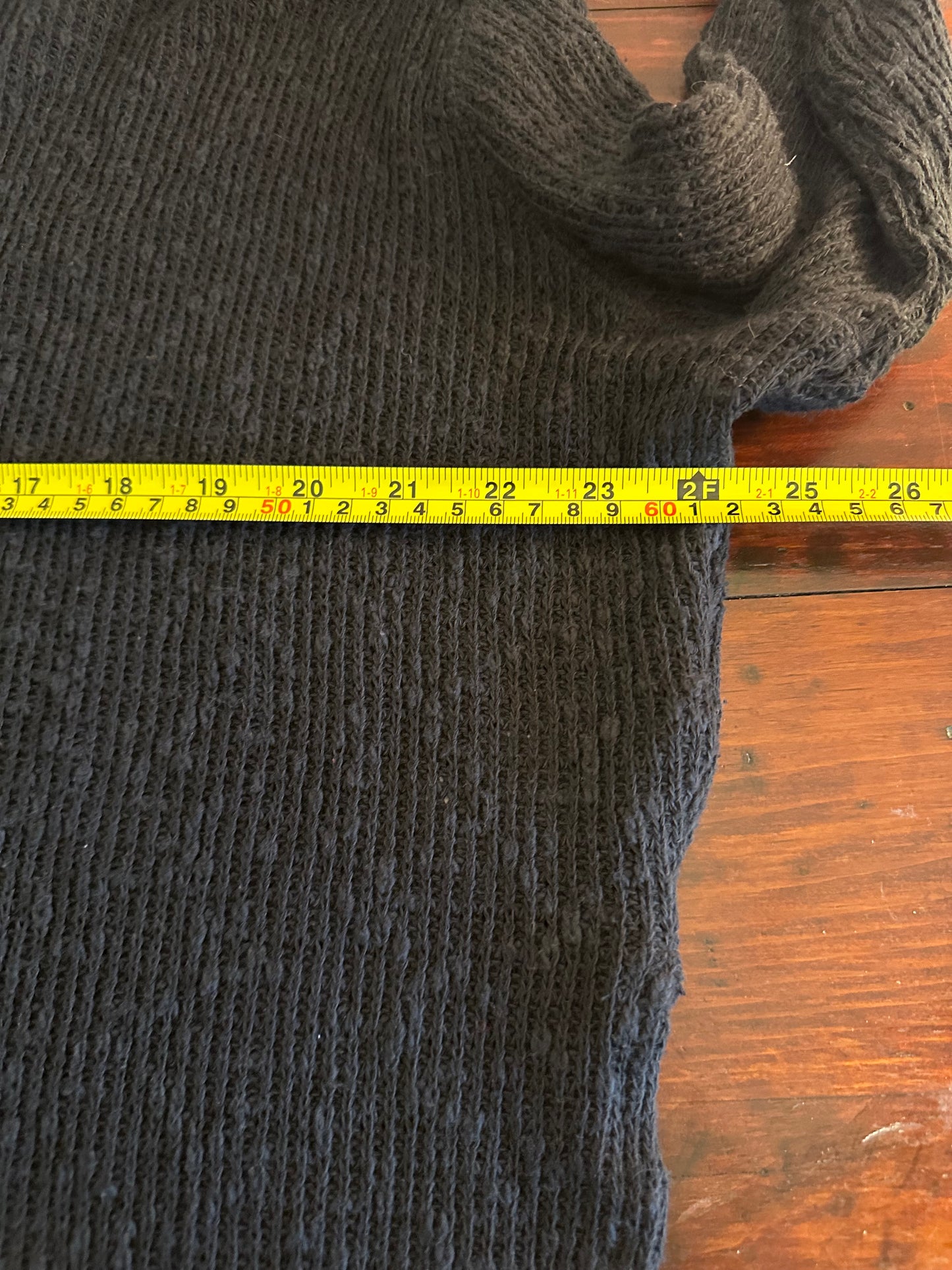 We The Free Black Oversized Ribbed Turtleneck Sweater - Size Small