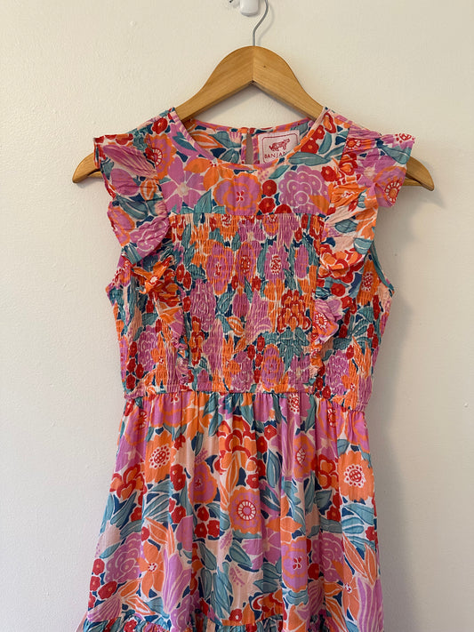 Banjanan Iris Midi Dress in Bloomsberry Dawn - Size XS