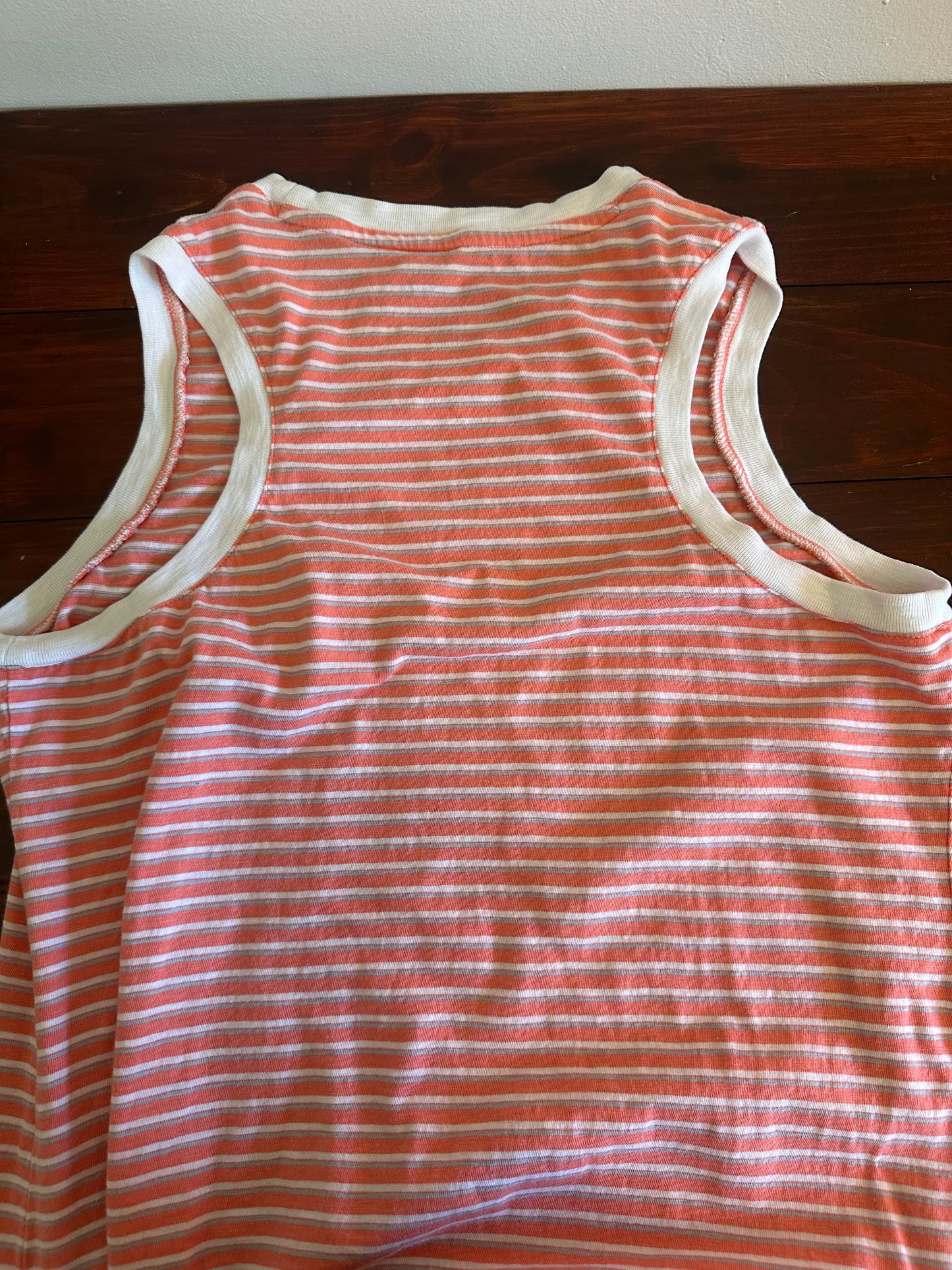 Southern Tide Sun Farer Stripe Crew Neck Sleeveless Side Vent Midi Dress Size Medium