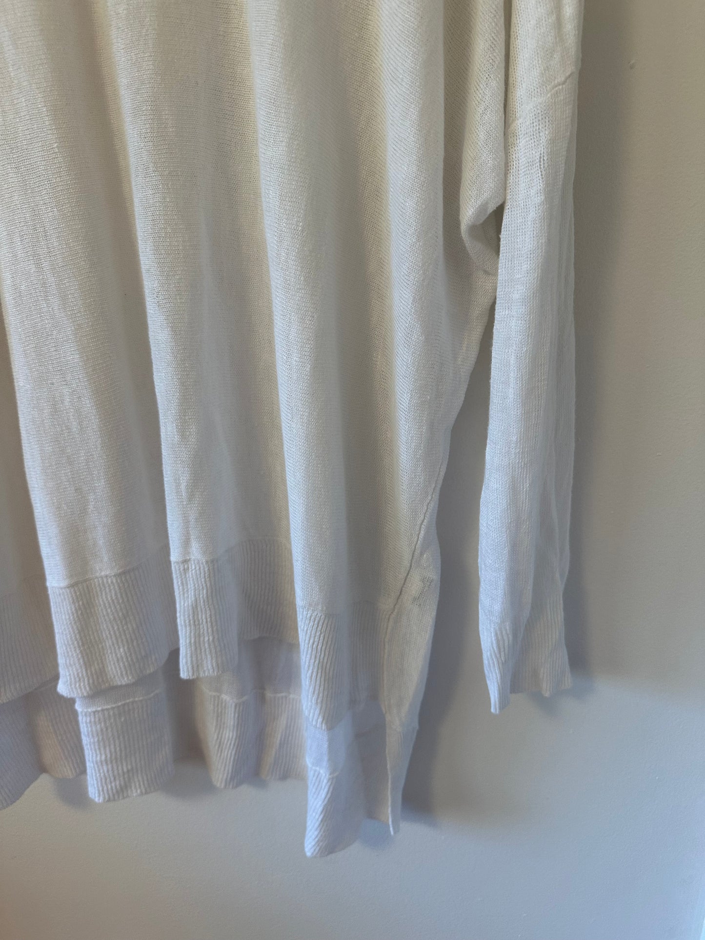 Eileen Fisher Organic Linen Cord Crew Neck Top | Size XL