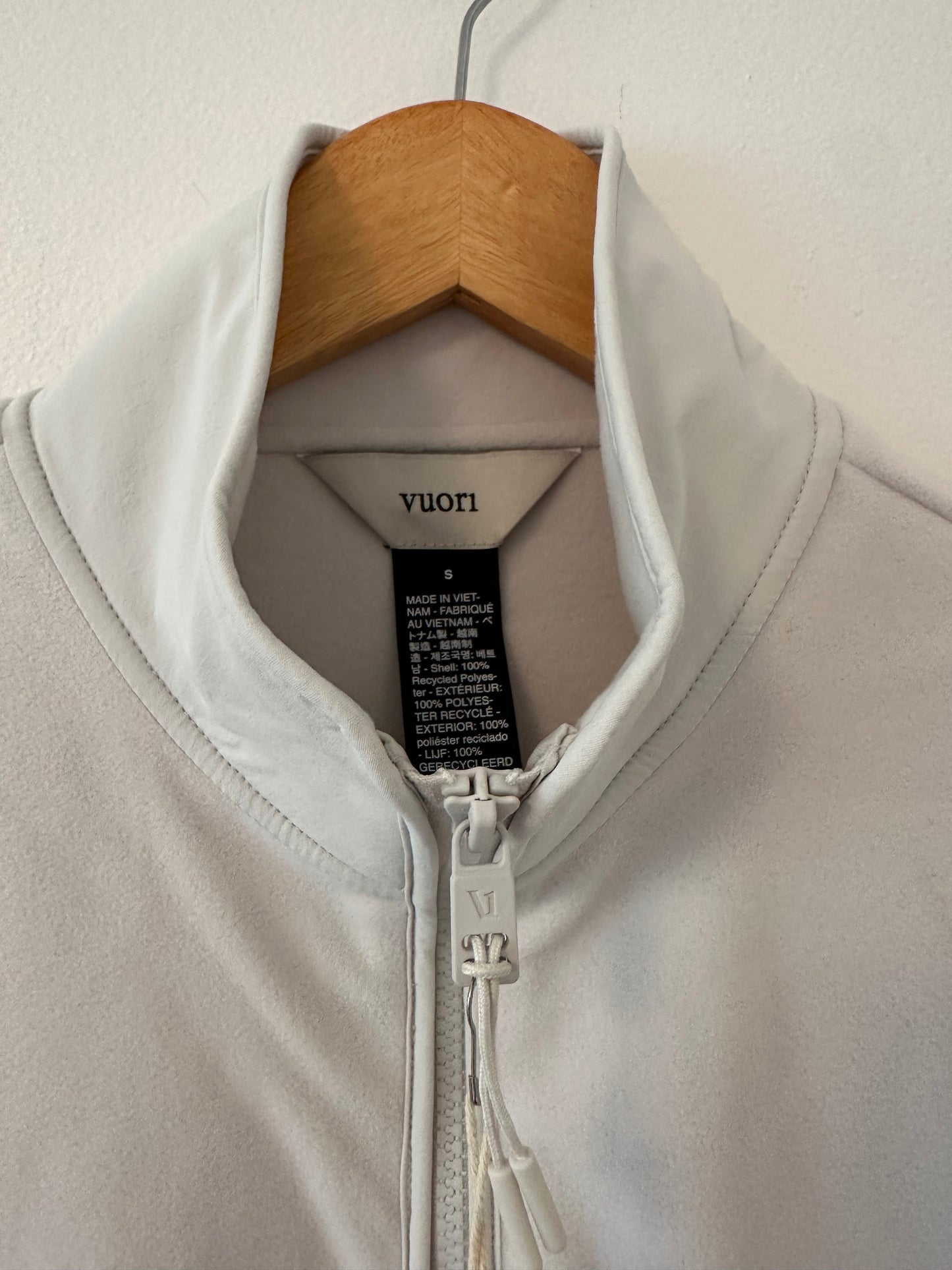 Vuori Aspen Half Zip Jacket in Salt - Size Small