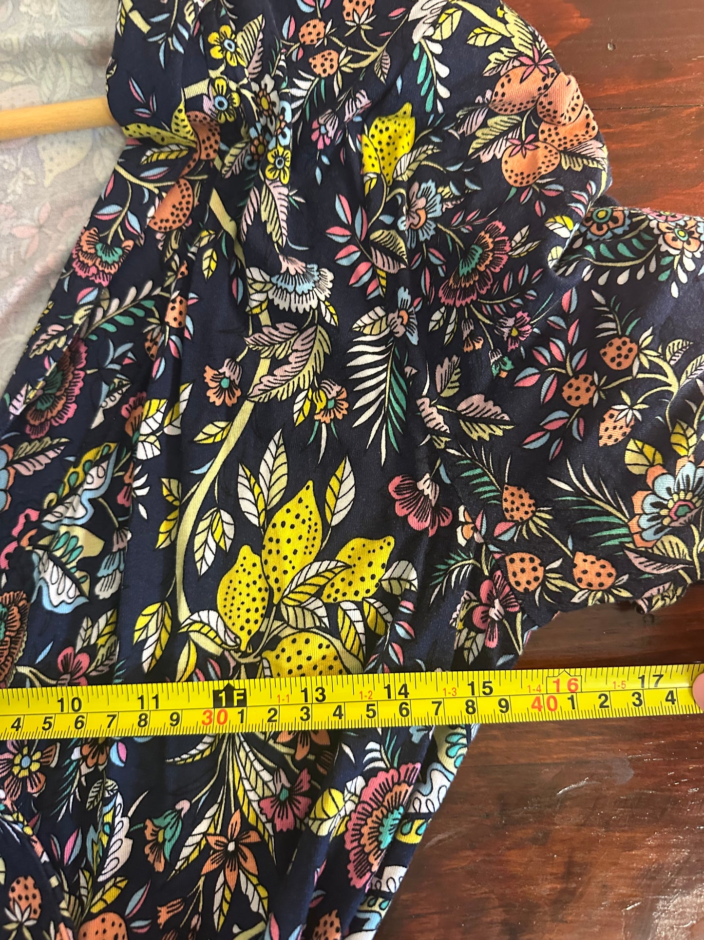 Boden Lavinia Jersey Wrap Dress in Papaya Wildflower Prairie - Size 10