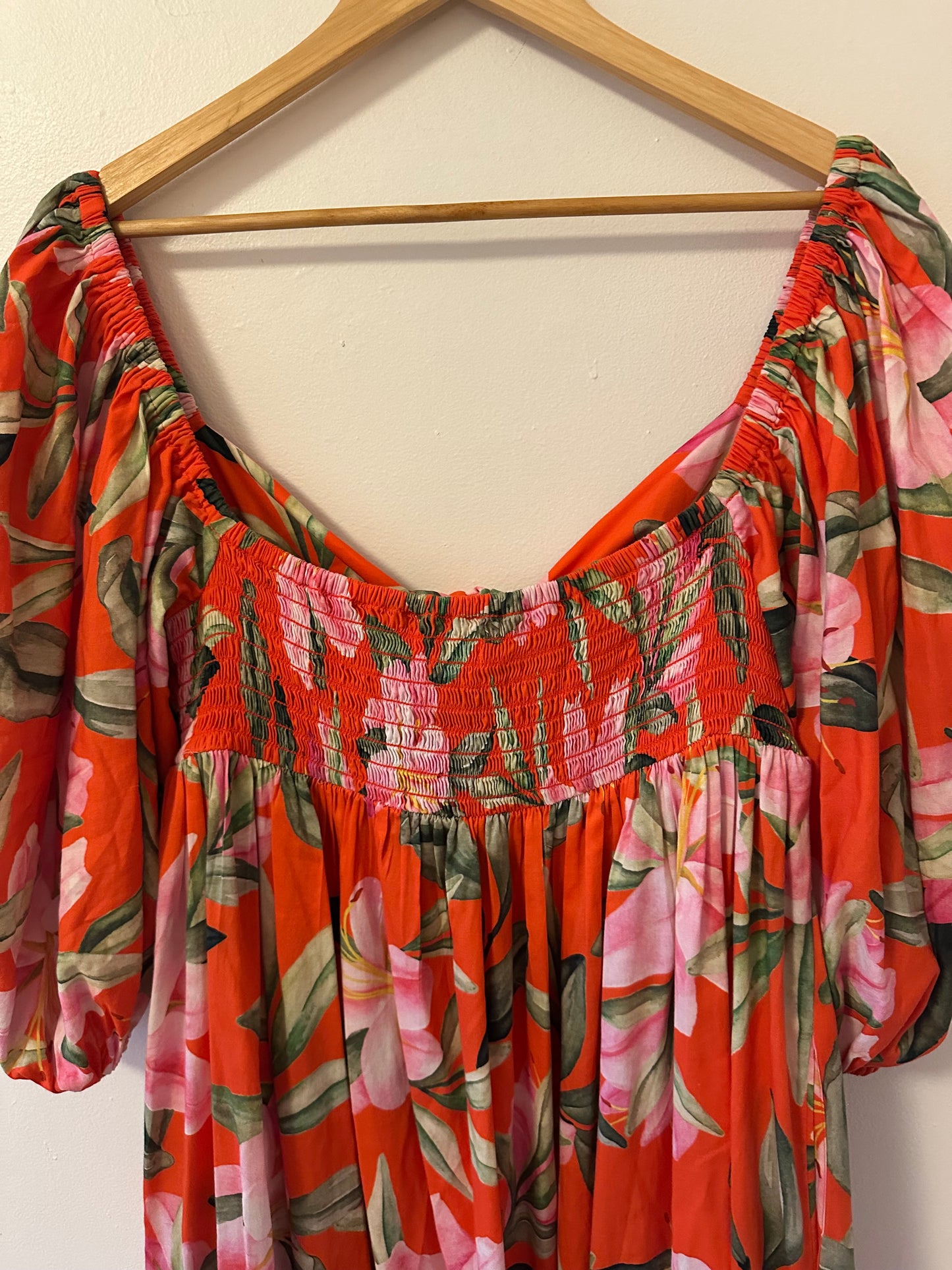 Mara Hoffman Violet Maxi Dress in Lily Floral | Size Medium