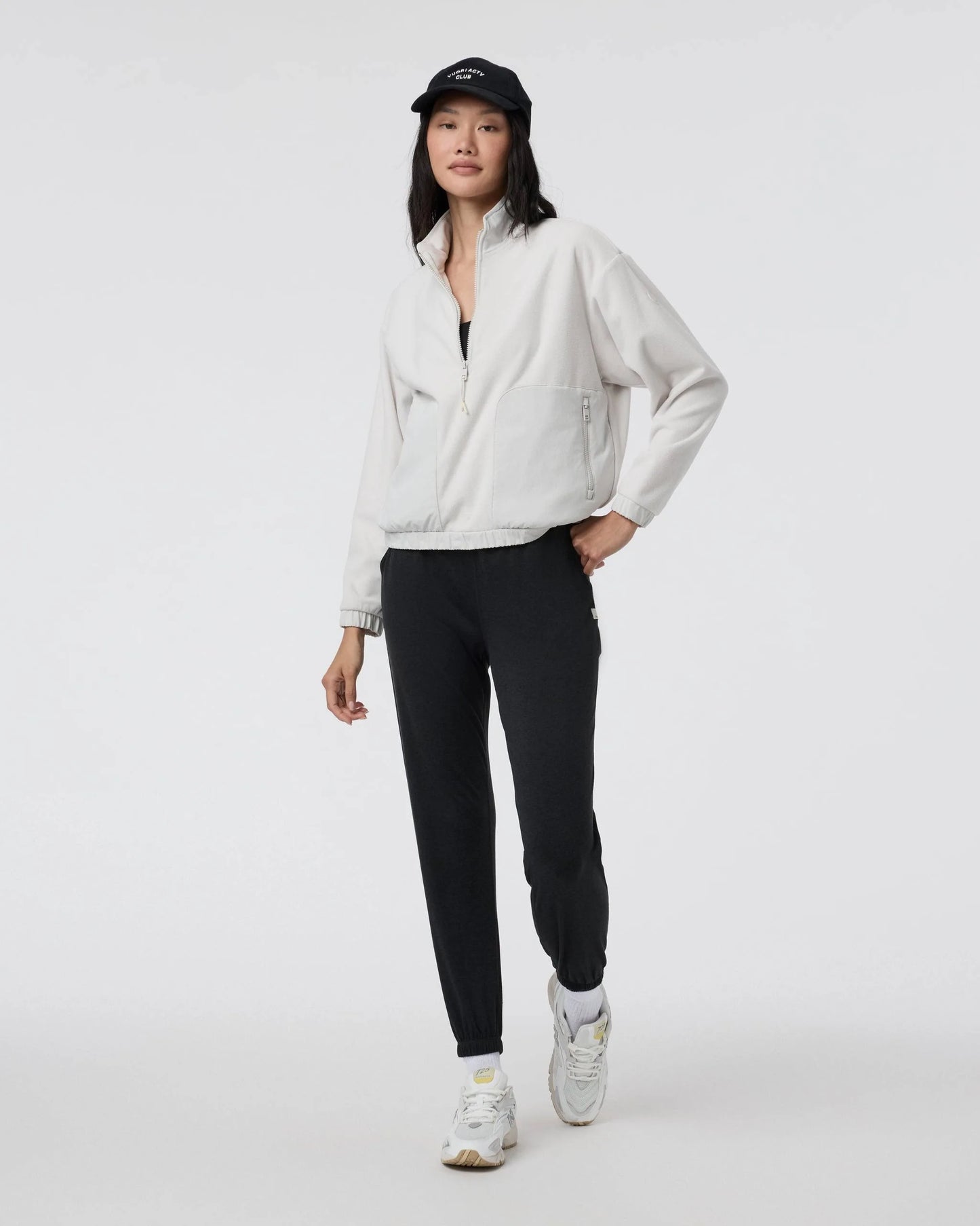 Vuori Aspen Half Zip Jacket in Salt - Size Small