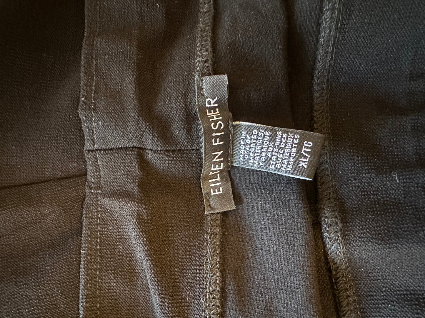 Eileen Fisher Washable Stretch Crepe Slim Ankle Pull On Pant | Size XL