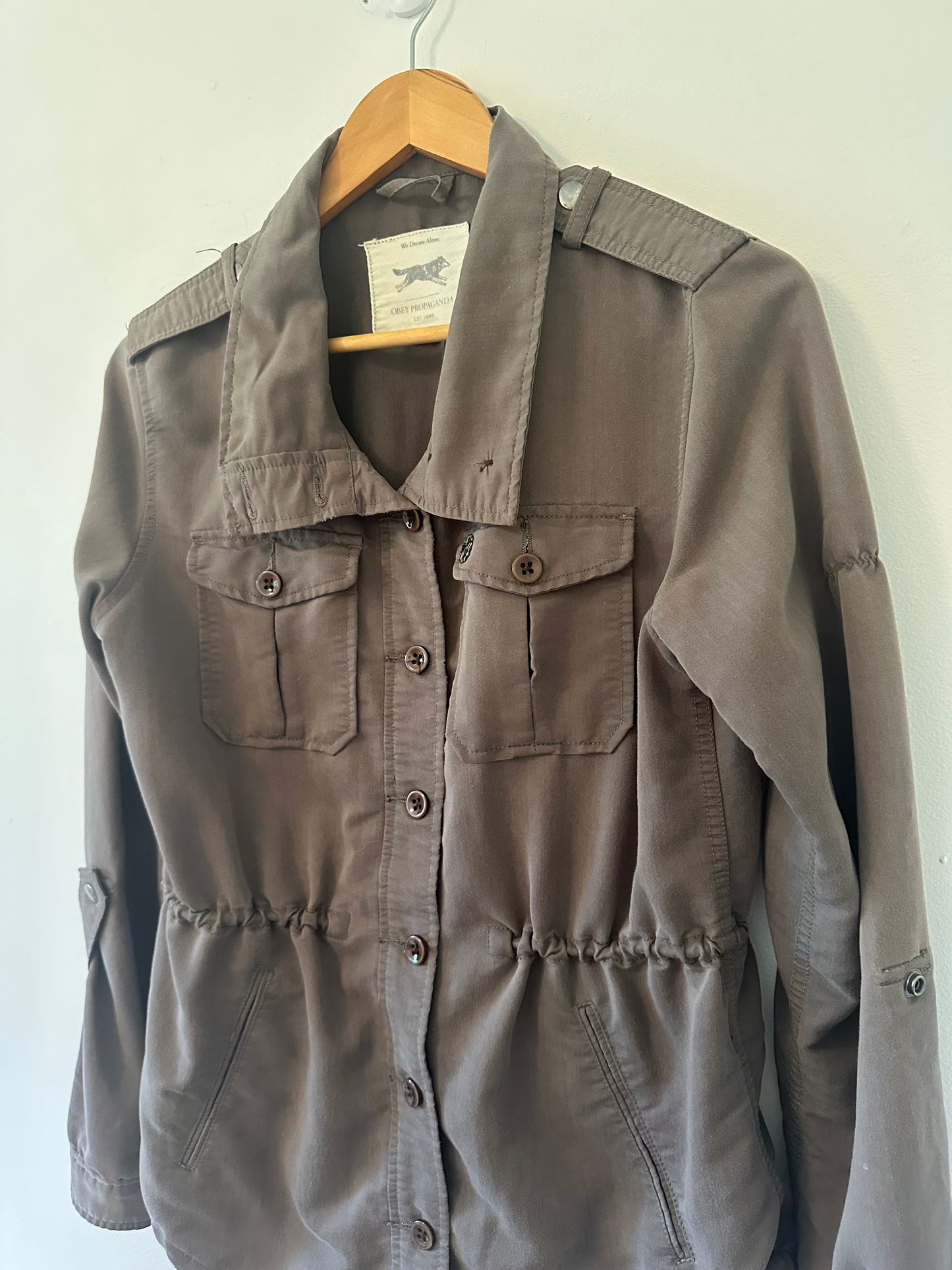 Obey Women's Utility Jacket in Dark Green - Size Small