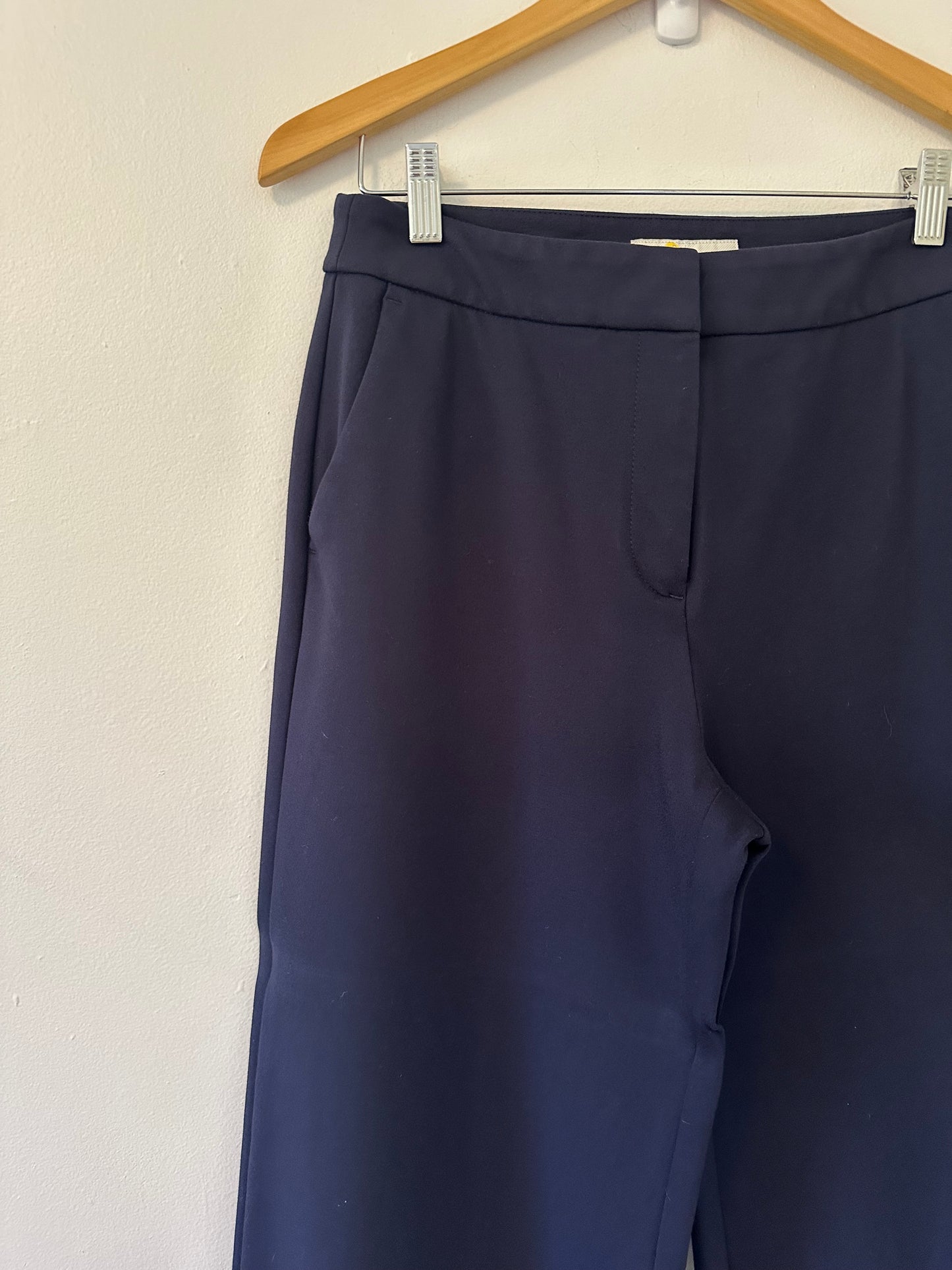 Boden Wide-Leg Ponte Pants in Navy | Size 12P