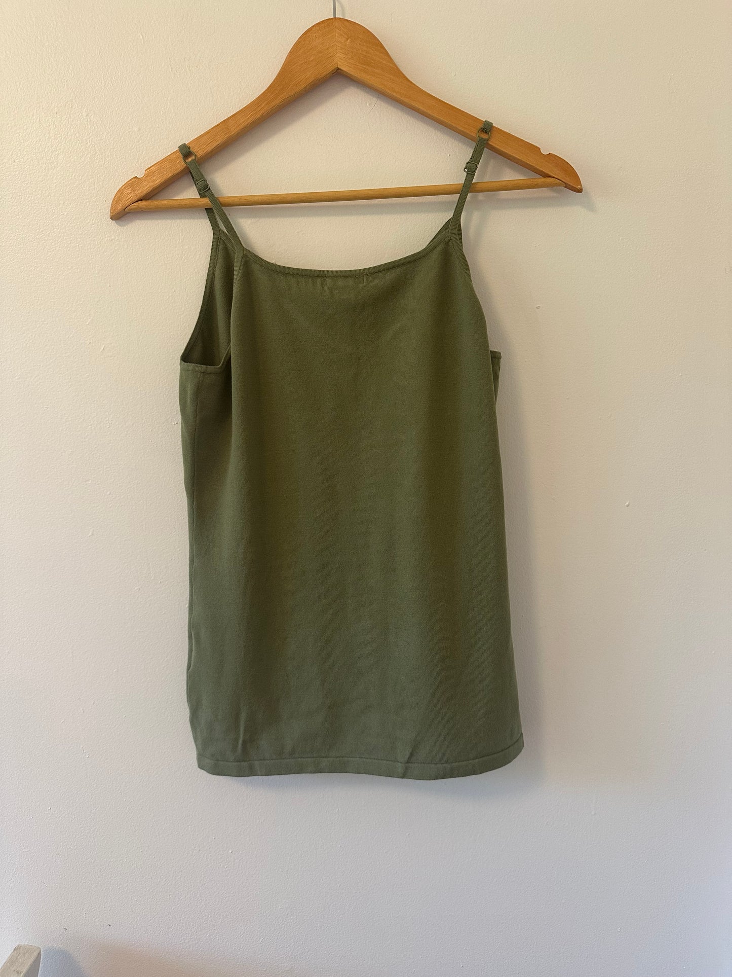 NWT Minnie Rose Knit Stretch Camisole Tank Top in Green - Size Medium