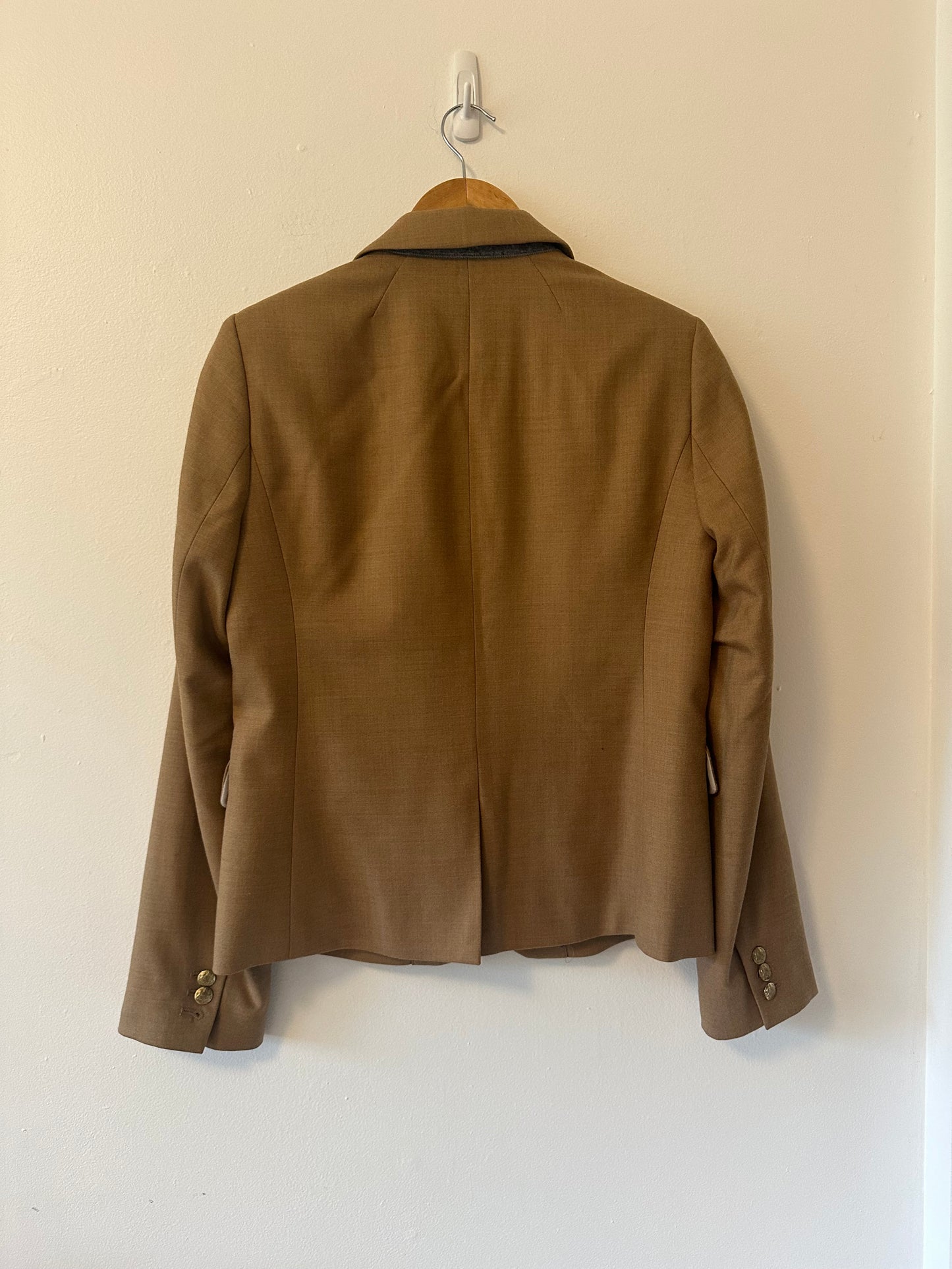 J. Crew Women’s Tan Wool Blend Boy Blazer | Size 8