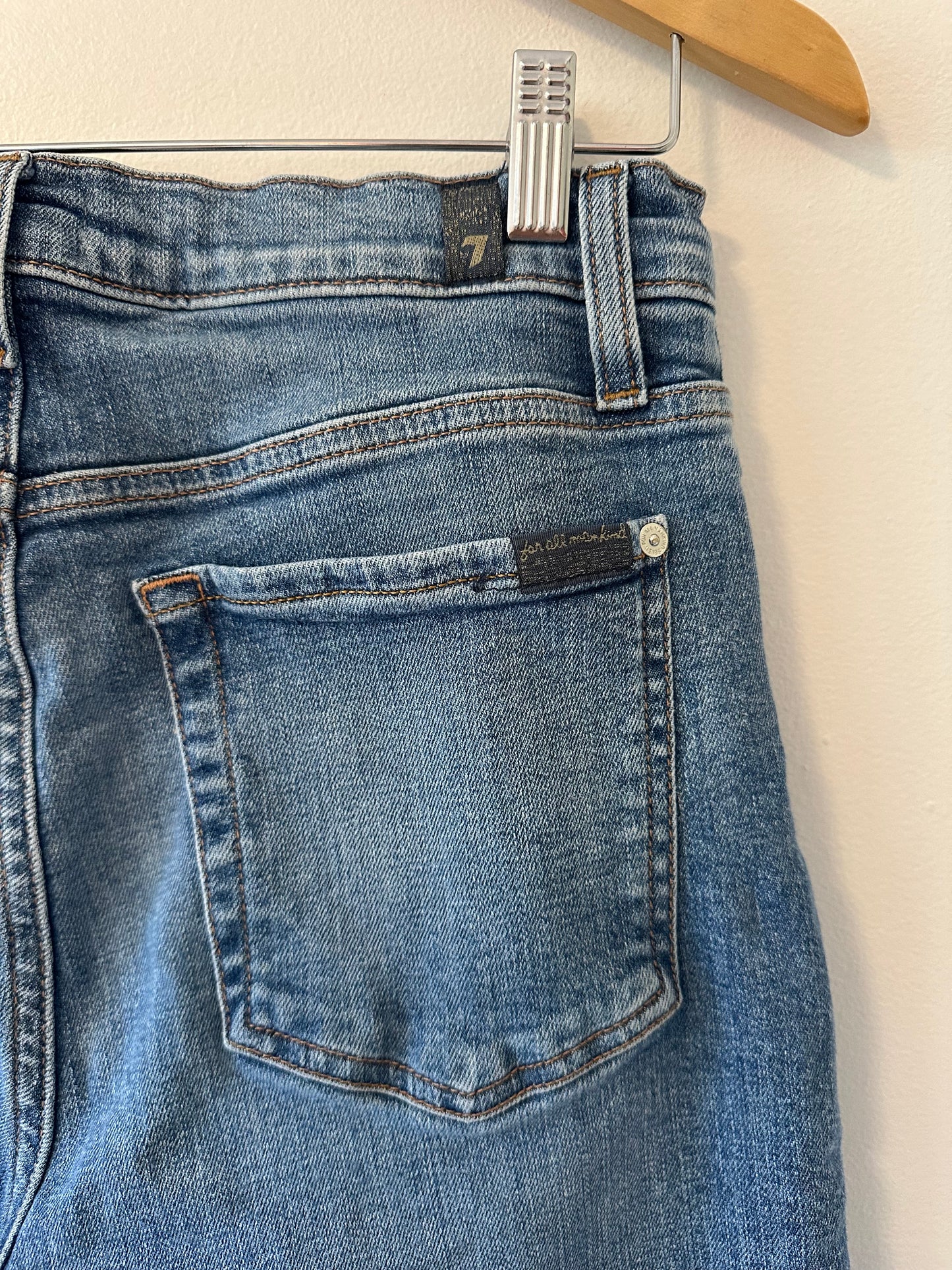 7 For All Mankind High Waist Slim Kick Leg Women's Blue Jeans - Size 30