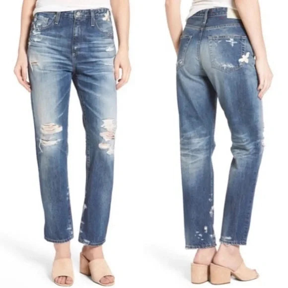 AG Adriano Goldschmied Phoebe in 23 Years Woven Dreams Embroidered Jeans