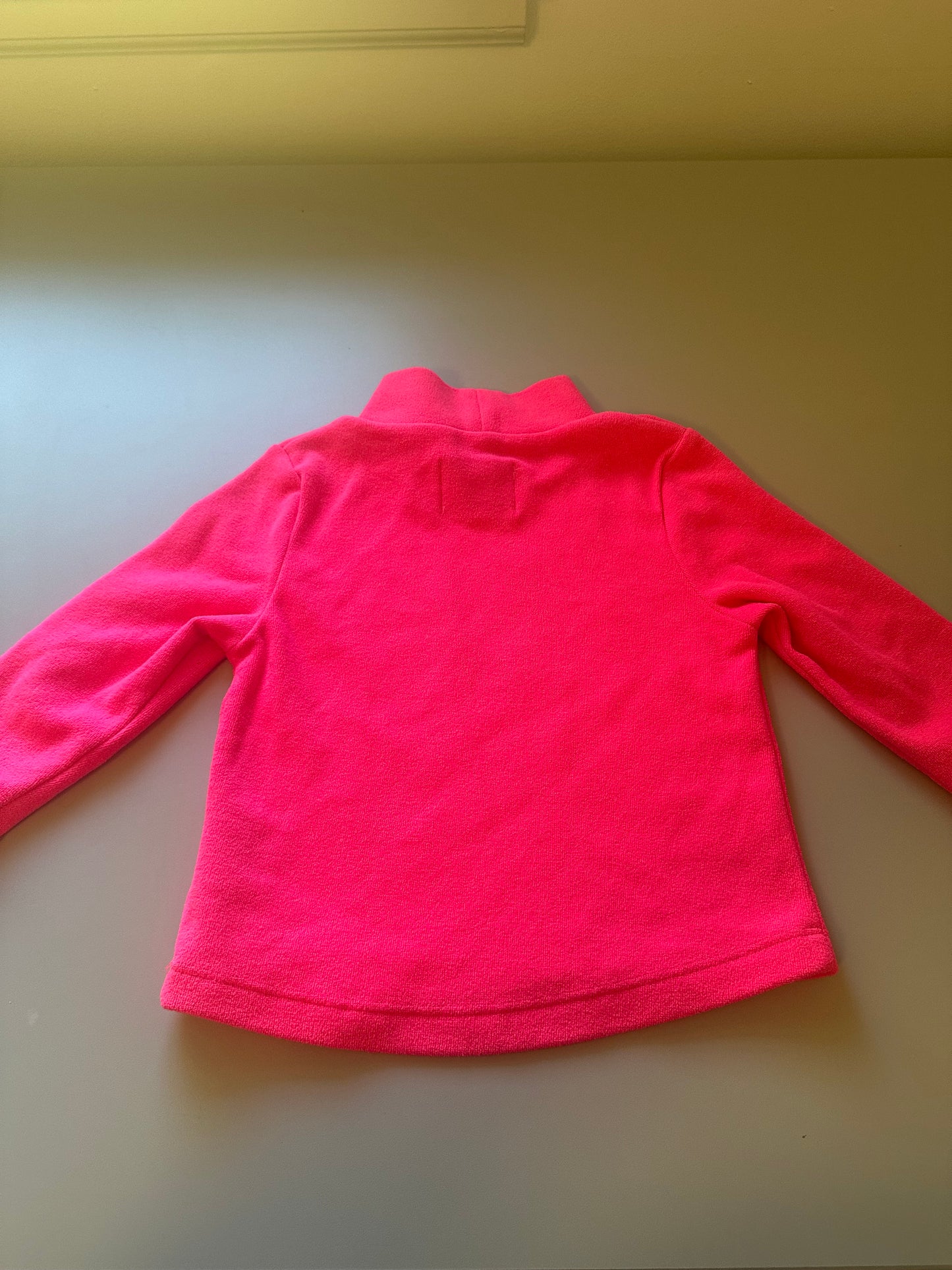 Dudley Stephens Neon Pink Toddler Turtleneck in Vello Fleece | Size 2T