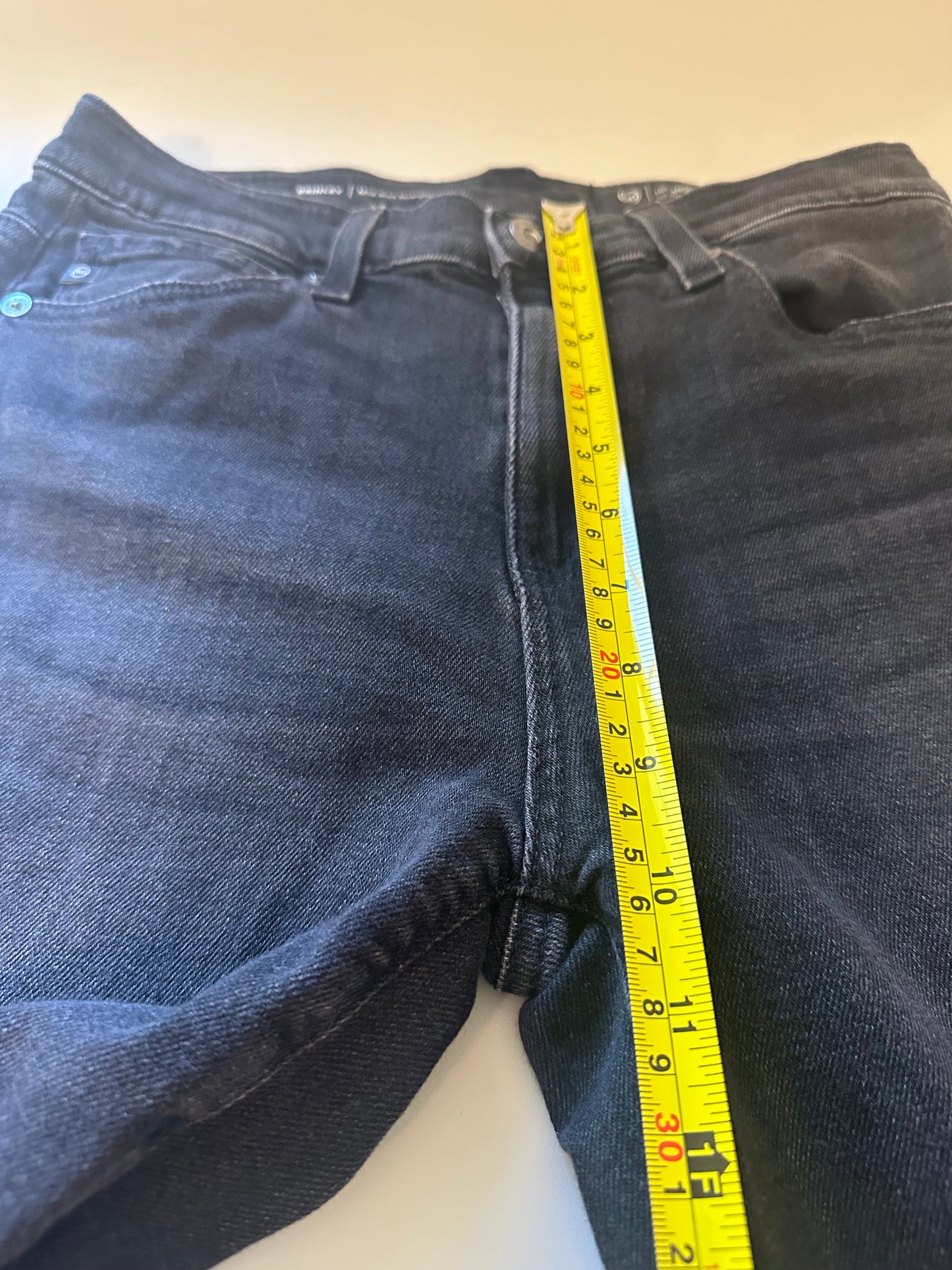 AG Adriano Goldschmied Brinkley Straight Leg Mid Rise Black Jeans | Size 25