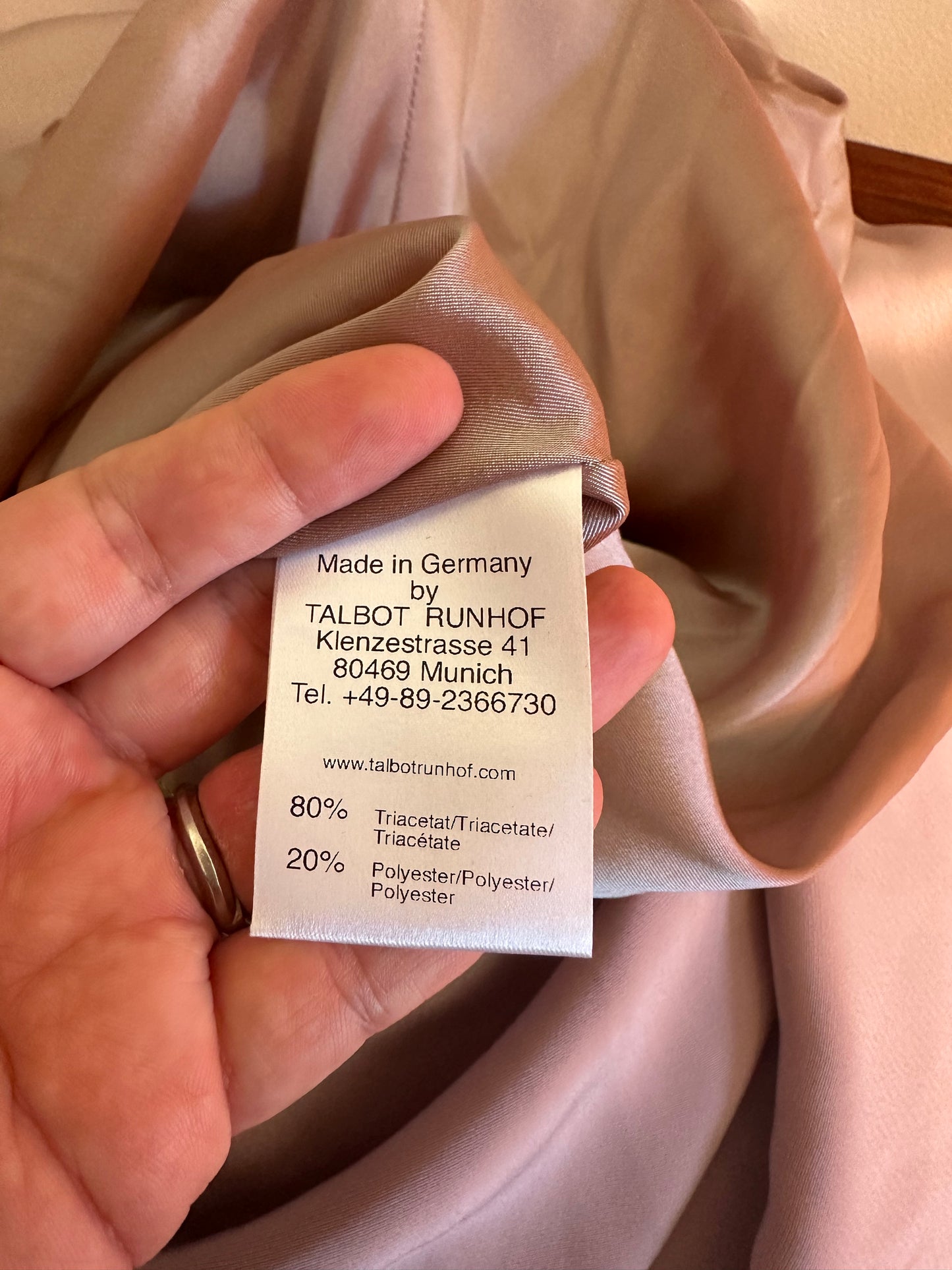 Talbot Runhof Bateau Neck Satin Floor Length Gown in Lilac - Size 12