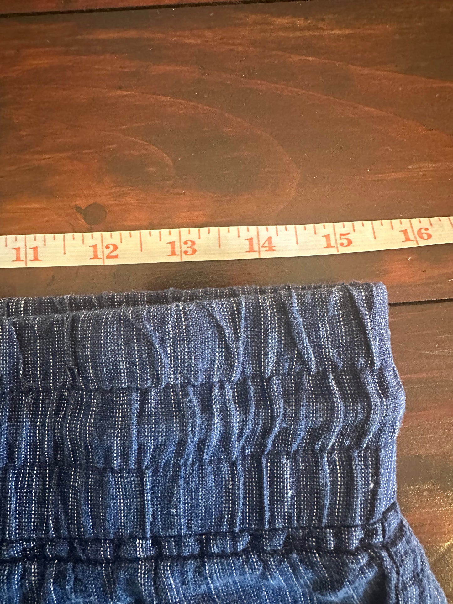 Athleta Cabo Blue Linen Striped Shorts Size 6