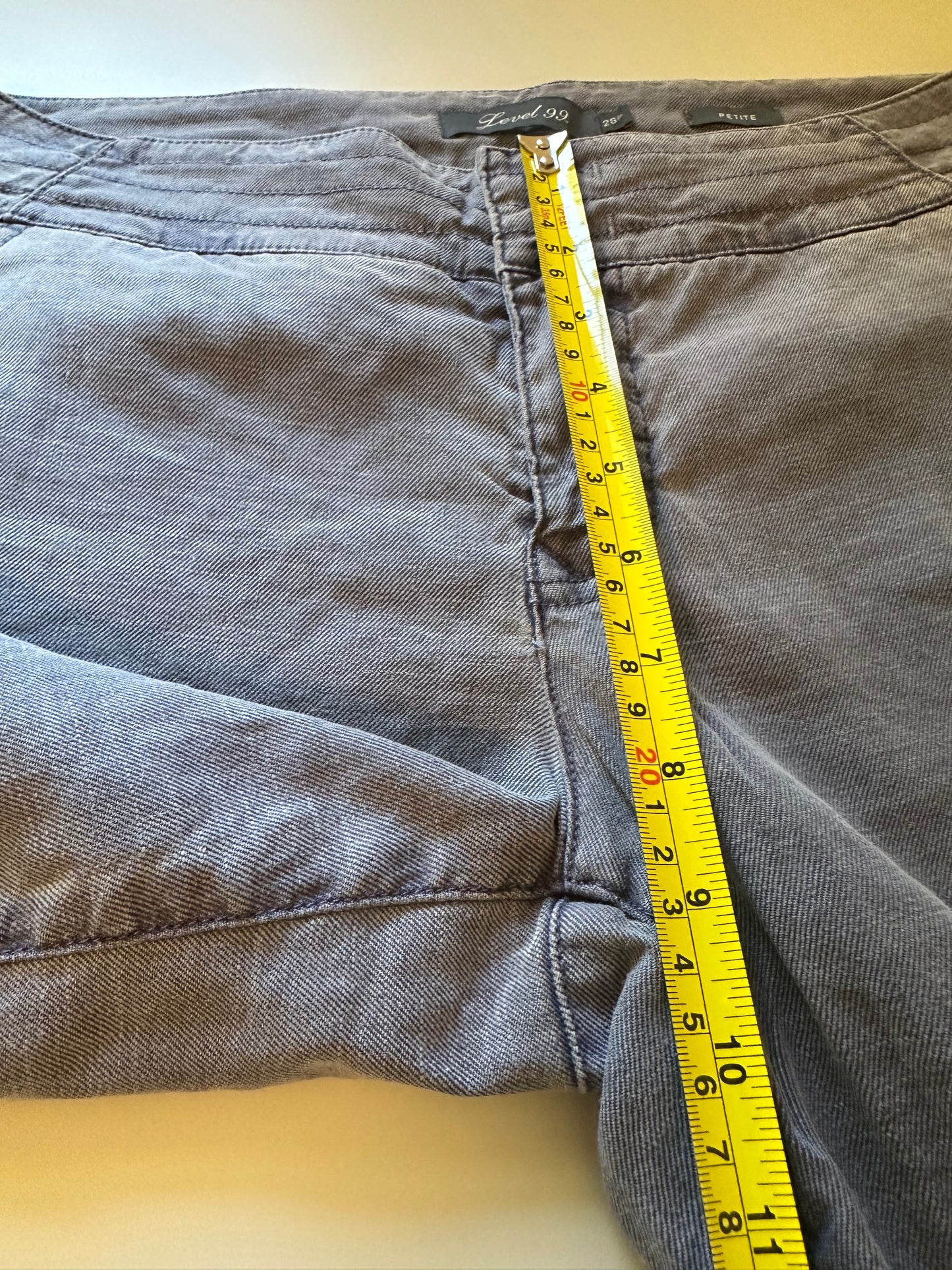 Level 99 Charcoal Low Rise Flare Pants | Size 28 Petite