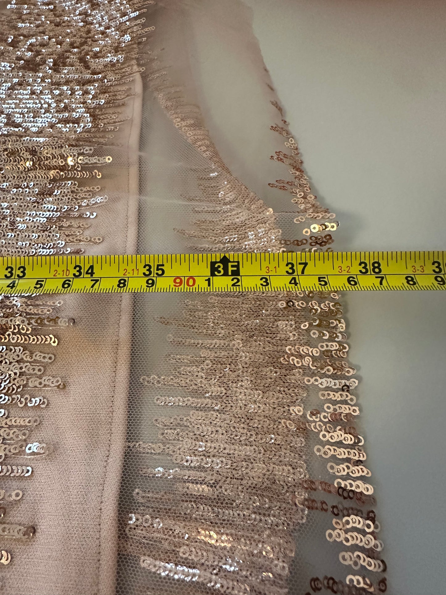 NWT Anthropologie Eva Franco Revelry Maxi Skirt in Blush Rose Sequin Tulle