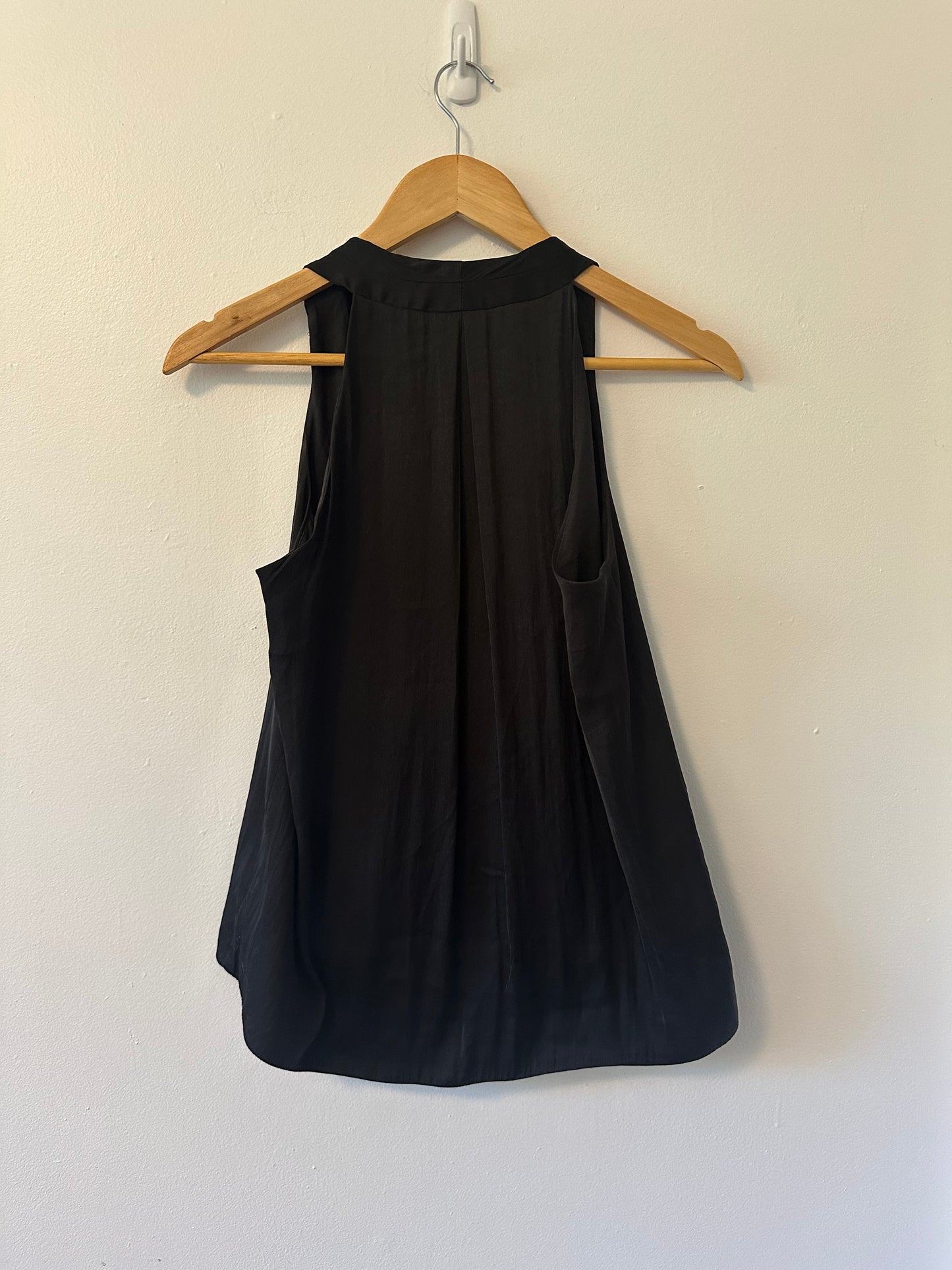 Tart Black Draped Wrap Tank Top | Size Small