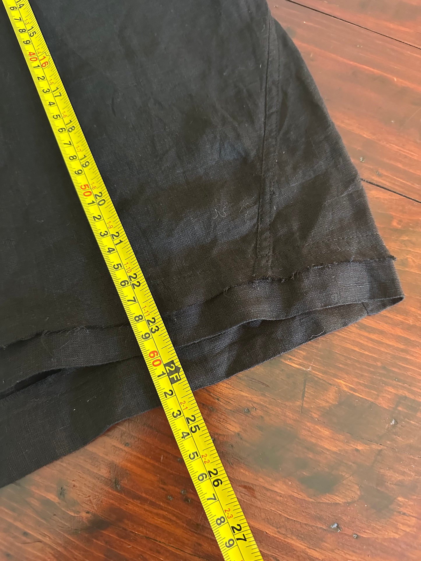 Apiece Apart Black Raw Edge Hem Peasant Blouse with Pouf Sleeves - Size XS