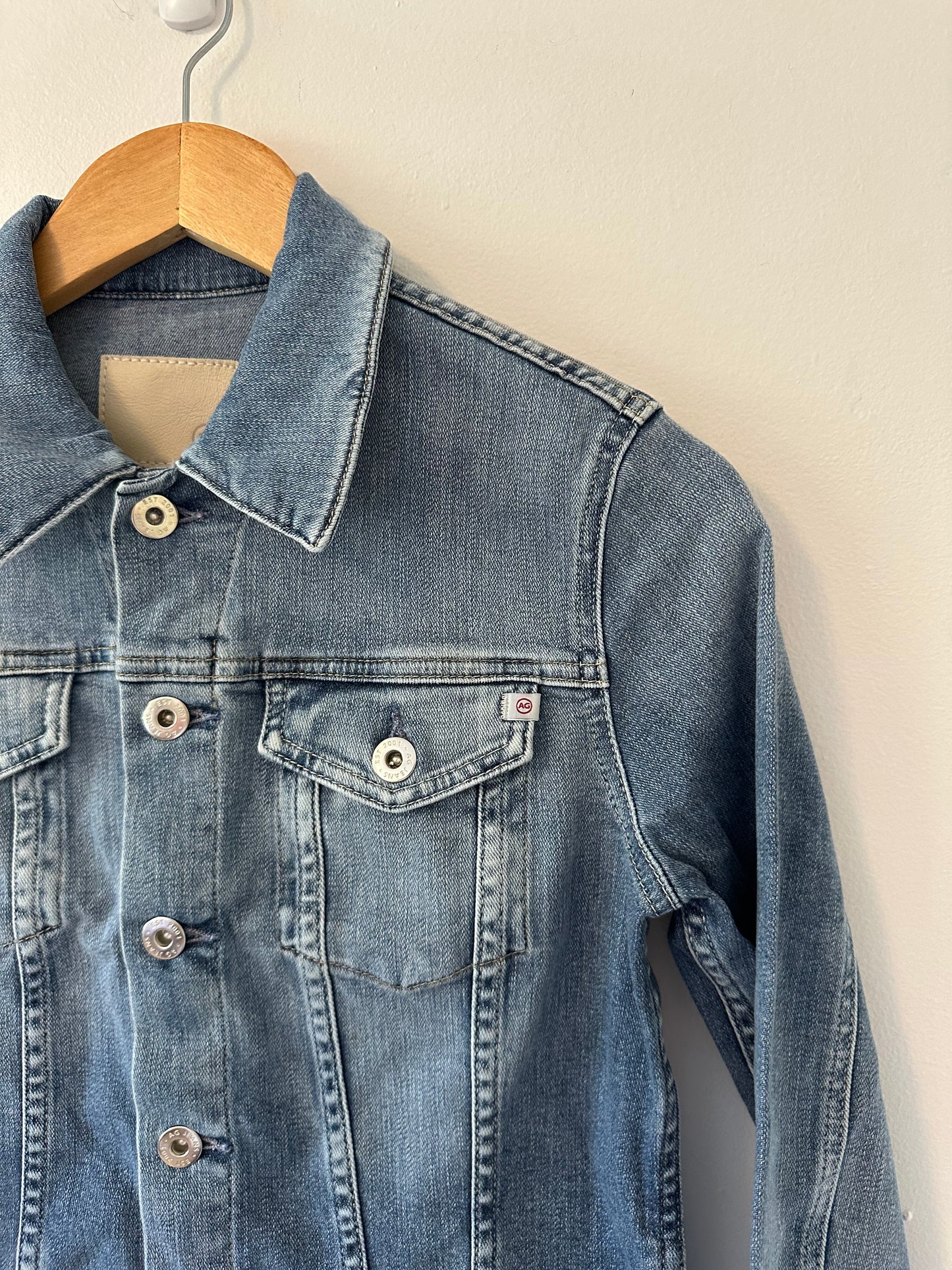 NWT Ag Adriano Goldschmied Robyn Light Blue Denim Jacket | Size Small