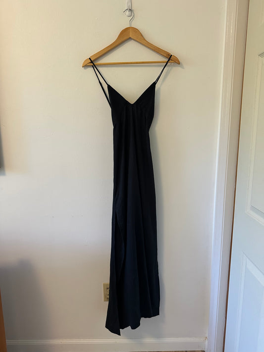 J. Crew Cross Back Beach Maxi Dress in Linen Cotton Blend | Size Small