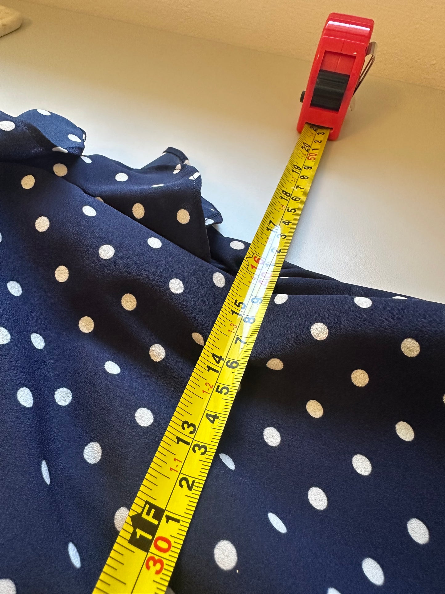 J. Crew Navy Polka Dot Ruffle Dress | Size XXS