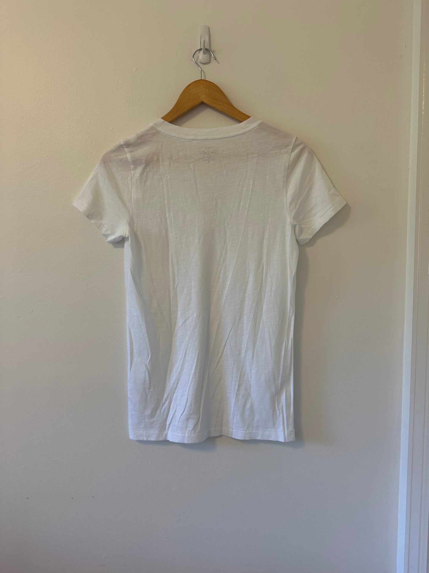 J. Crew - NWT White V-Neck Short Sleeve Cotton Tee | Size Small