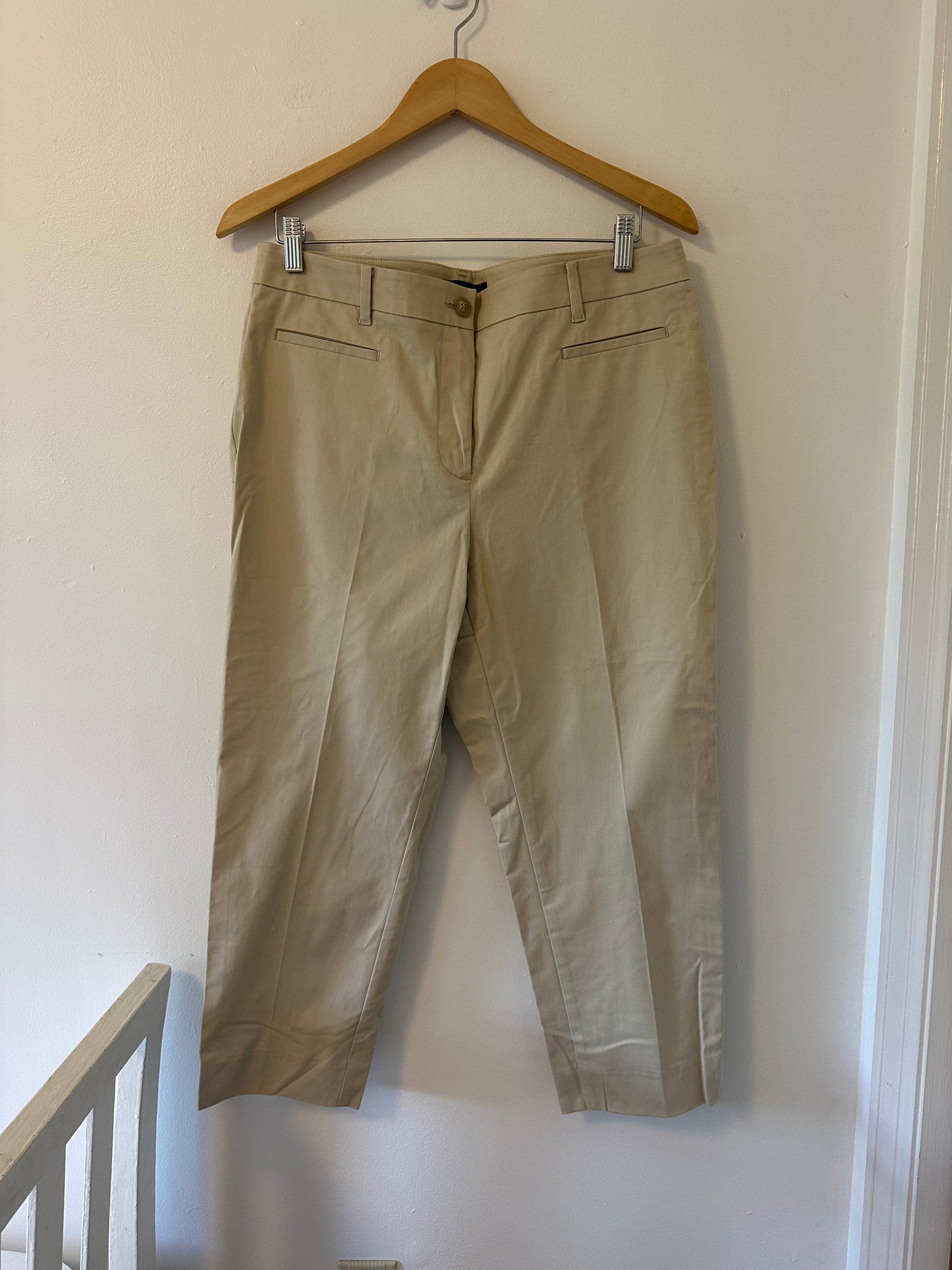NWT Ann Taylor The Cotton Crop Pant in Soft Khaki - Size 12P