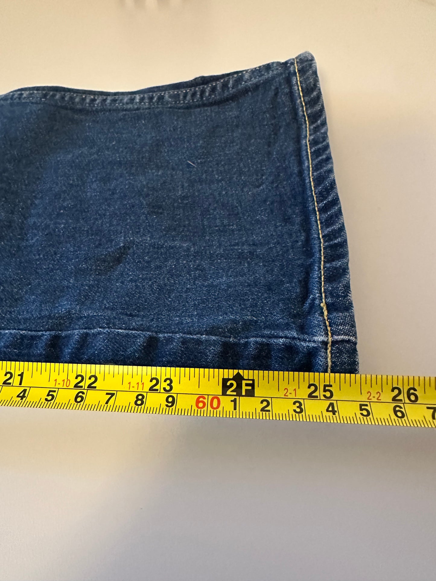 AMO Denim Bella Dark Blue Flare Jeans in Indie Blue | Size 29