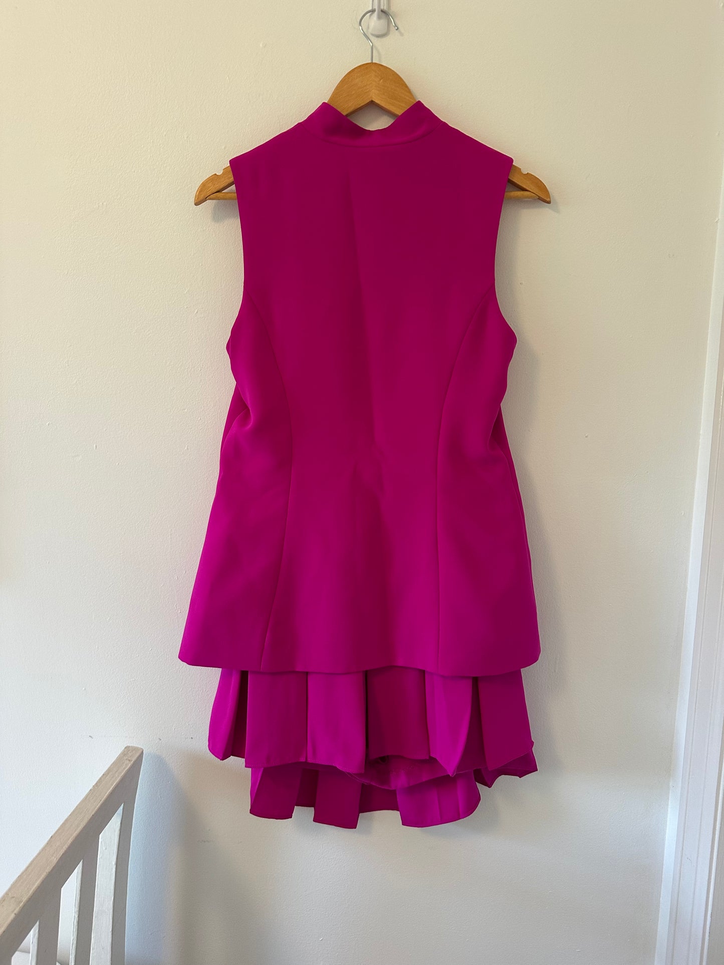 Amanda Uprichard Evelyn Romper in Dark Hot Pink - Size Medium